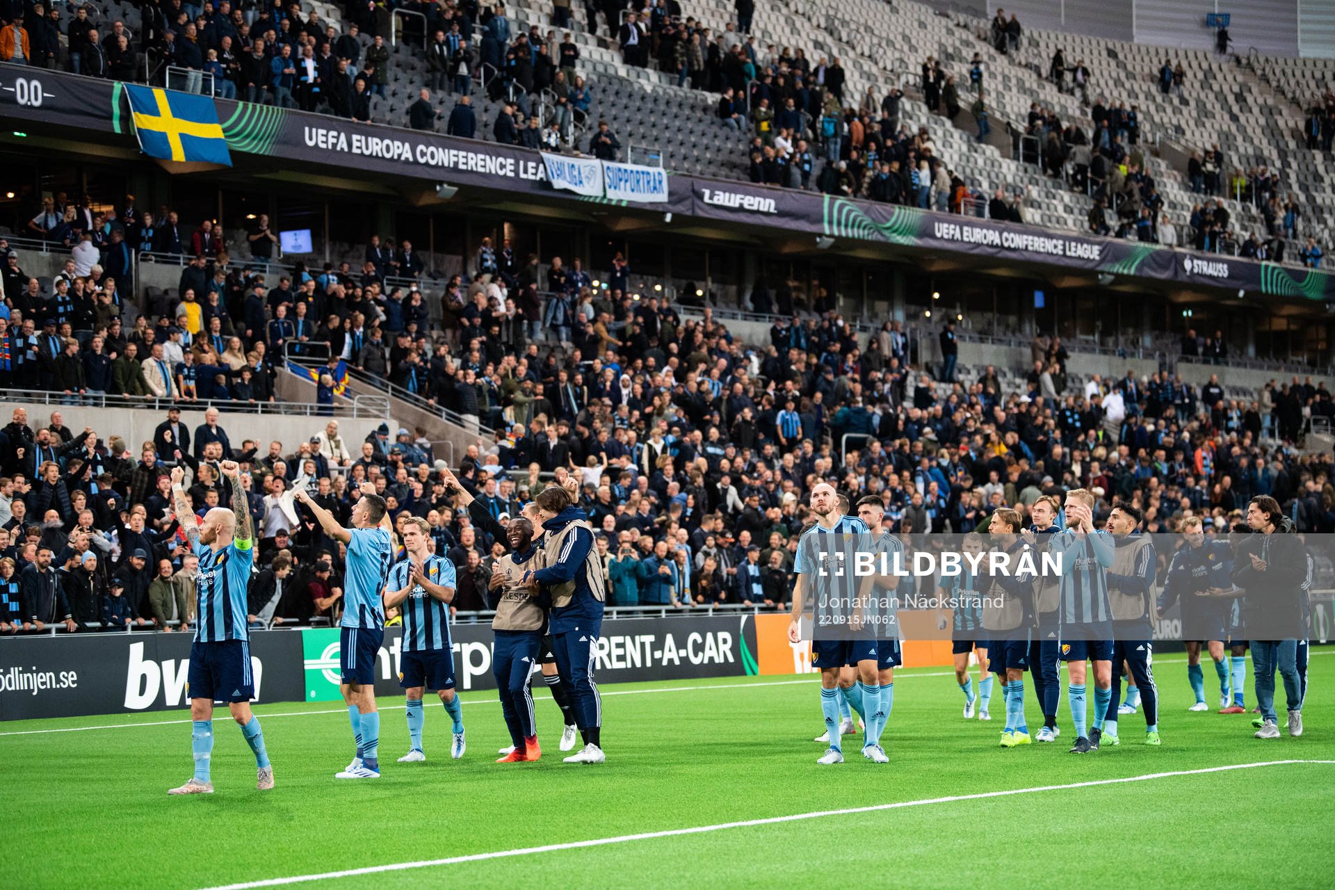Players of Djurgården celebrate