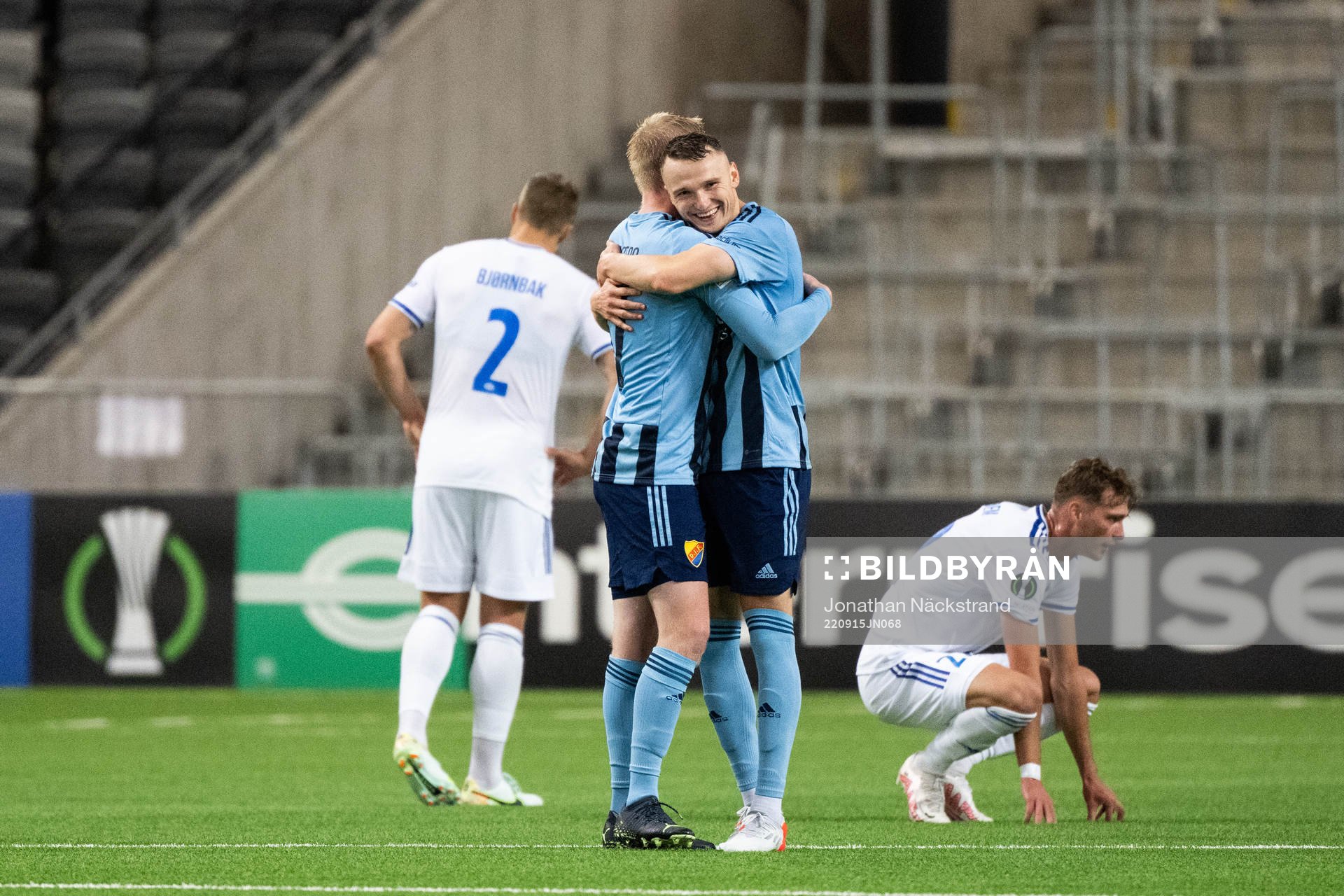 Piotr Johansson of Djurgården celebrates