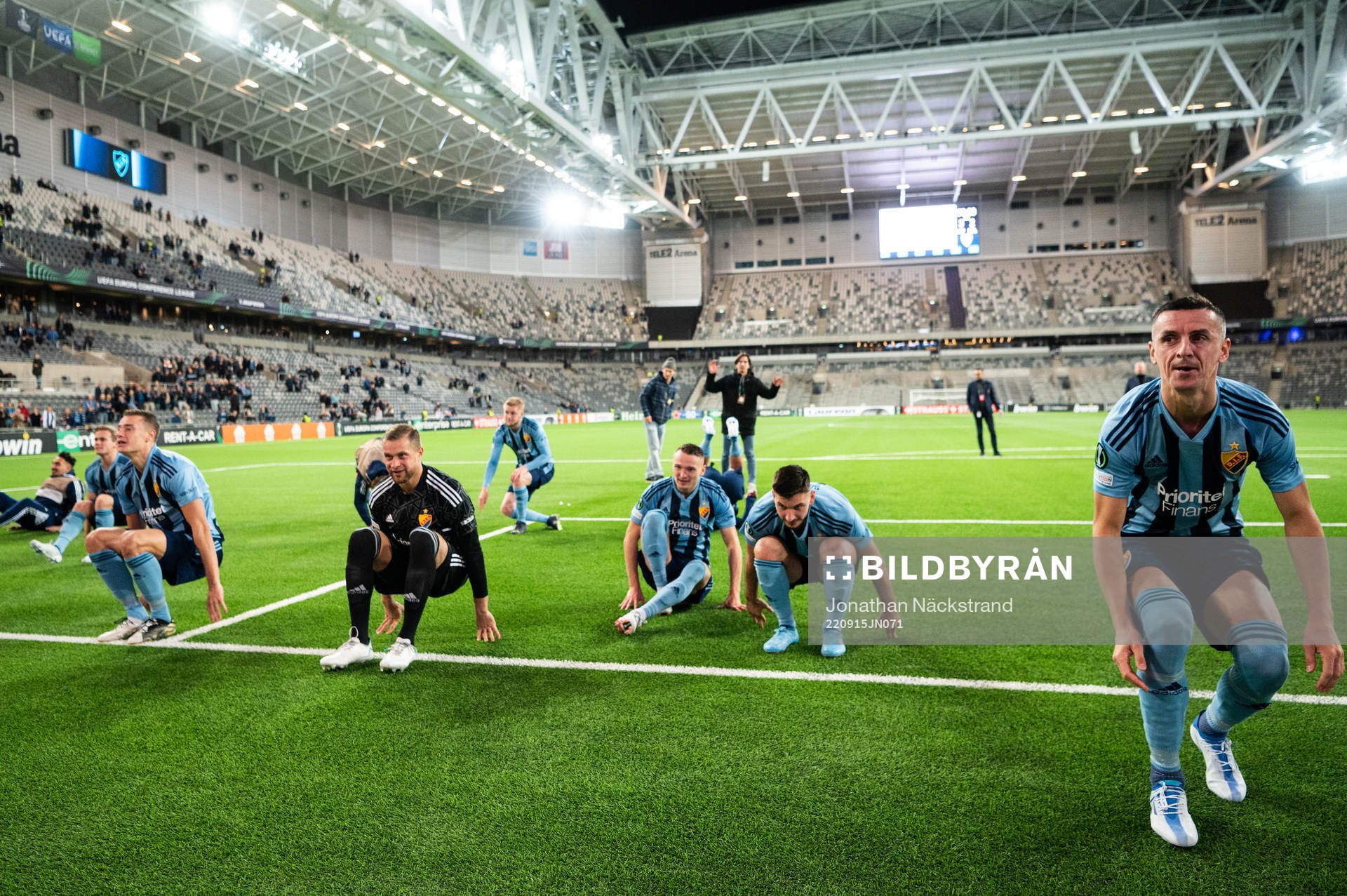 Players of Djurgården celebrate