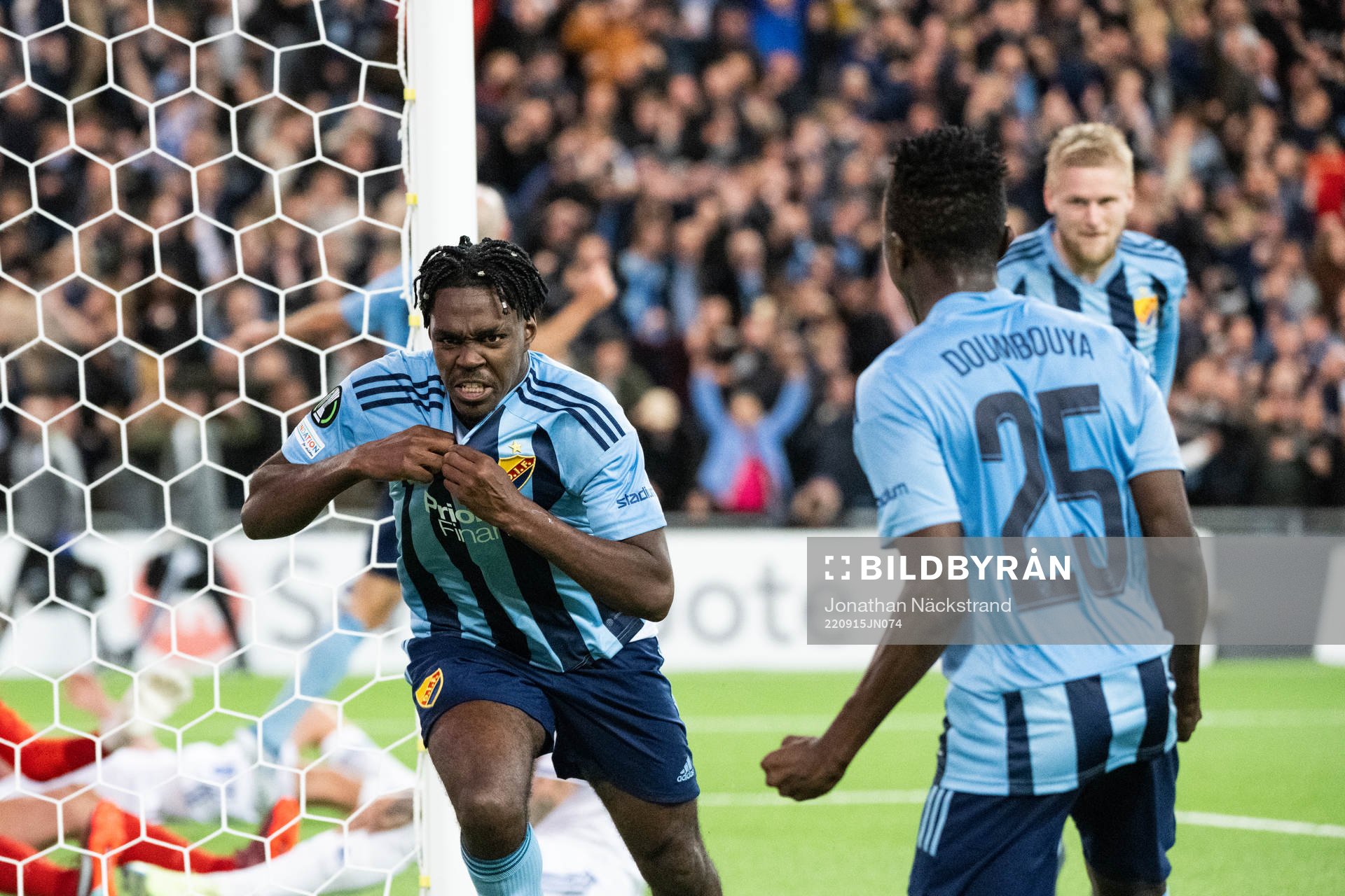 Joel Asoro of Djurgården celebrates