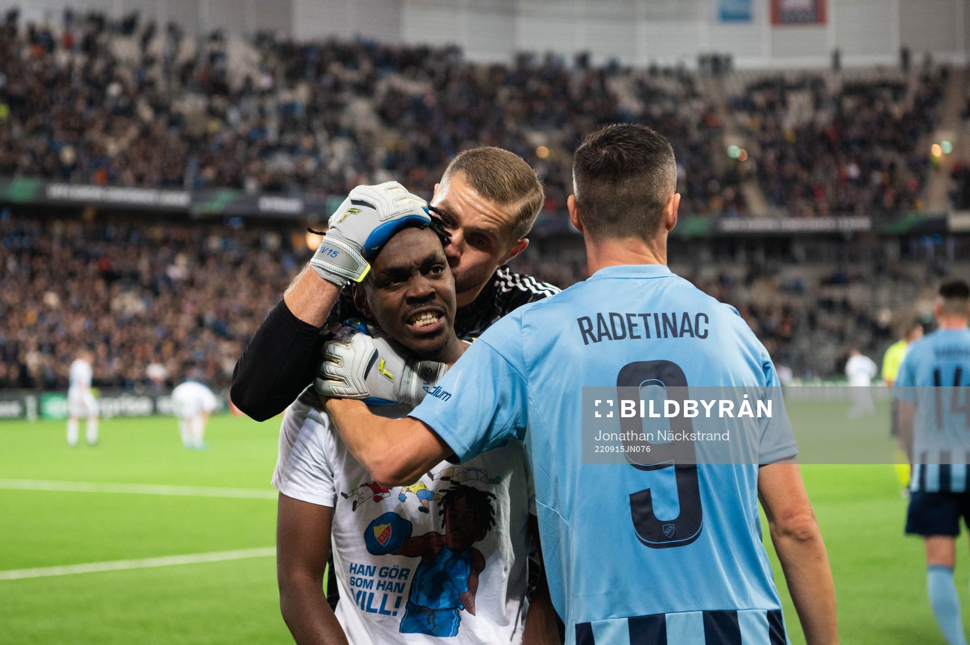 Joel Asoro of Djurgården celebrates