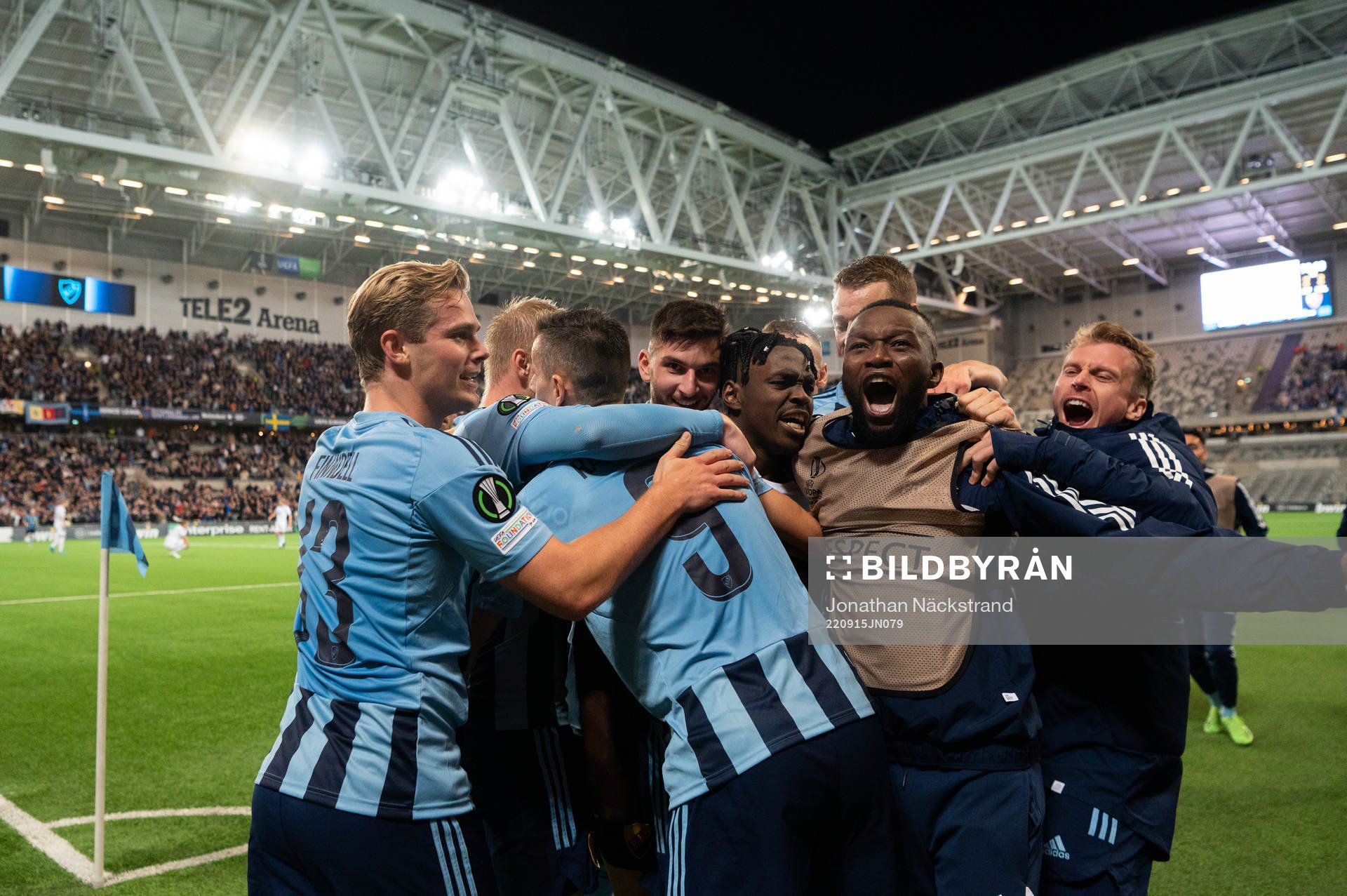 Joel Asoro of Djurgården celebrates