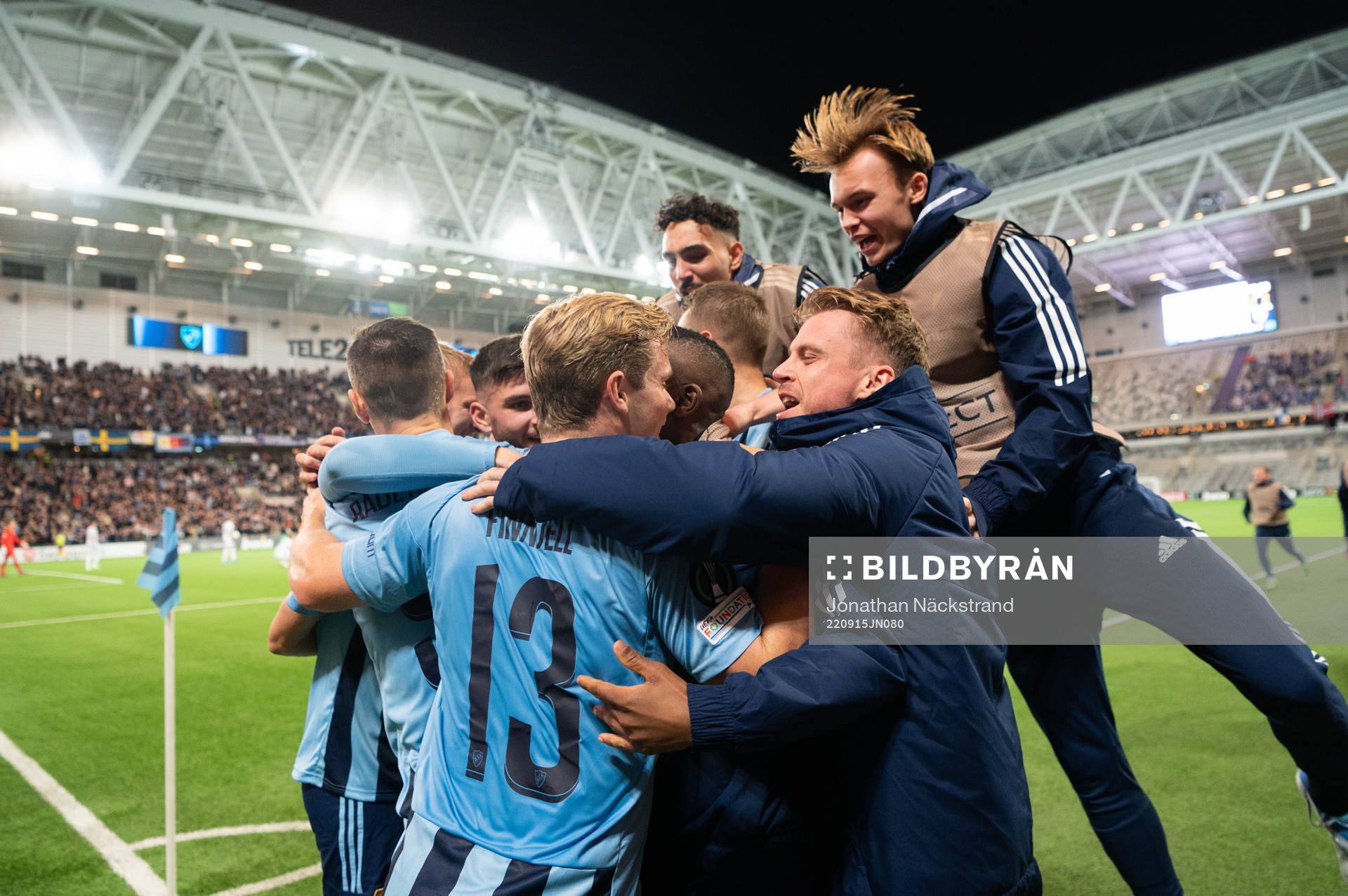 Joel Asoro of Djurgården celebrates