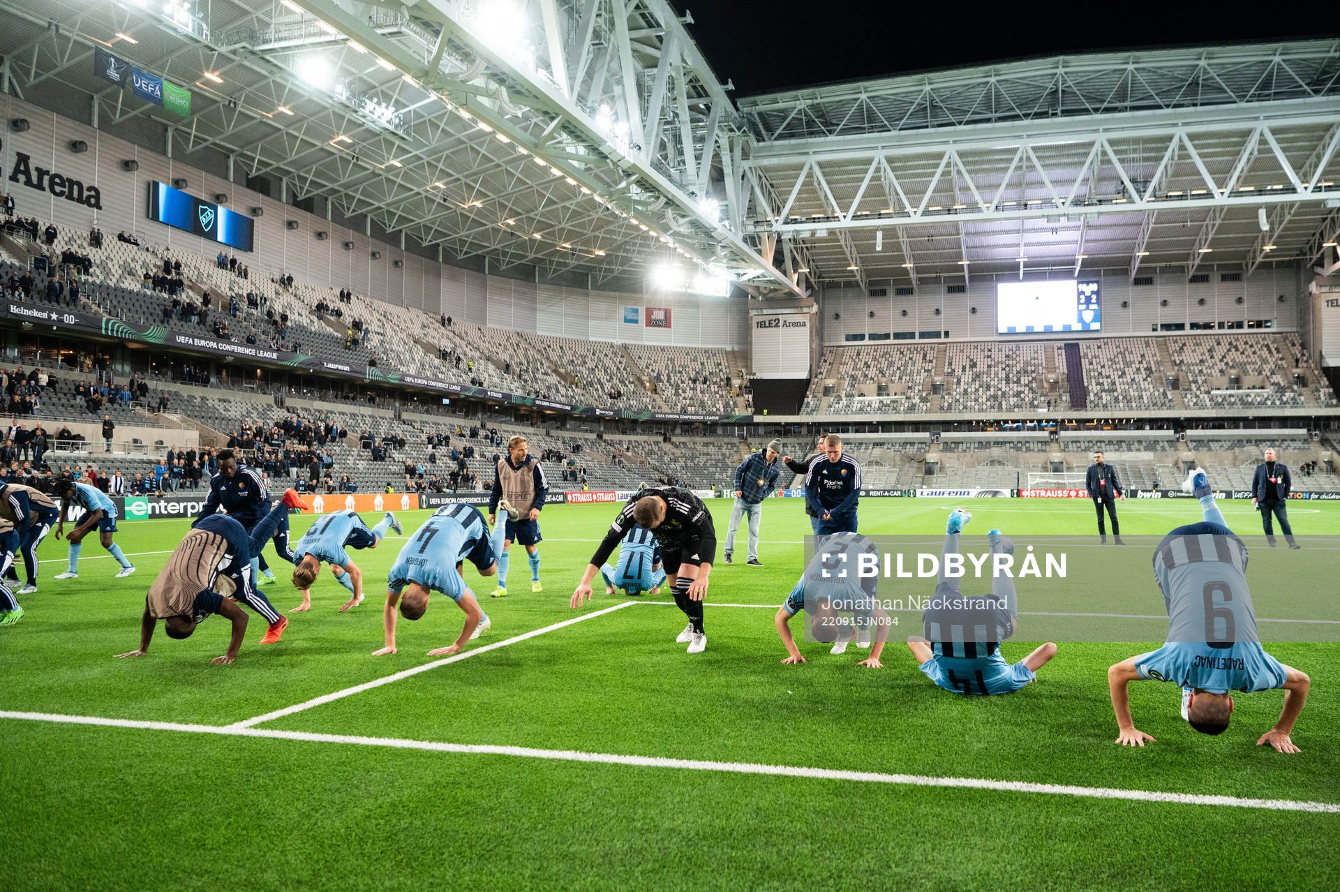 Players of Djurgården celebrate