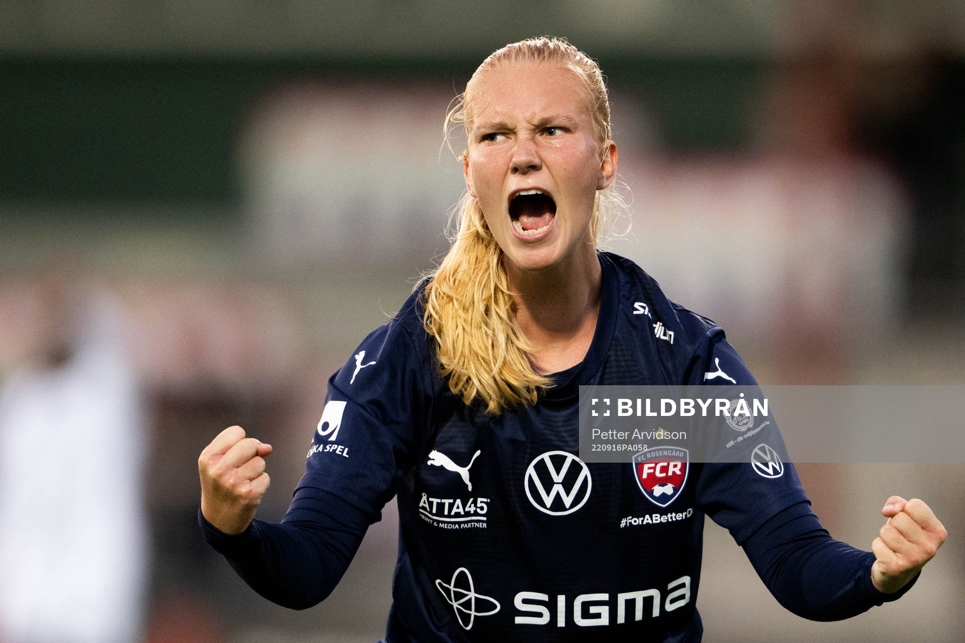 FC Rosengårds Sofie Bruun Bredgaard jublar