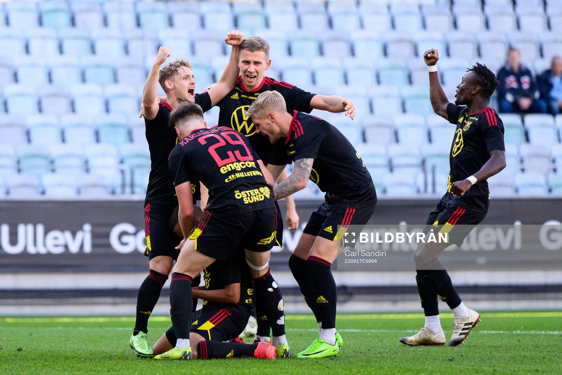 Östersunds spelare jublar