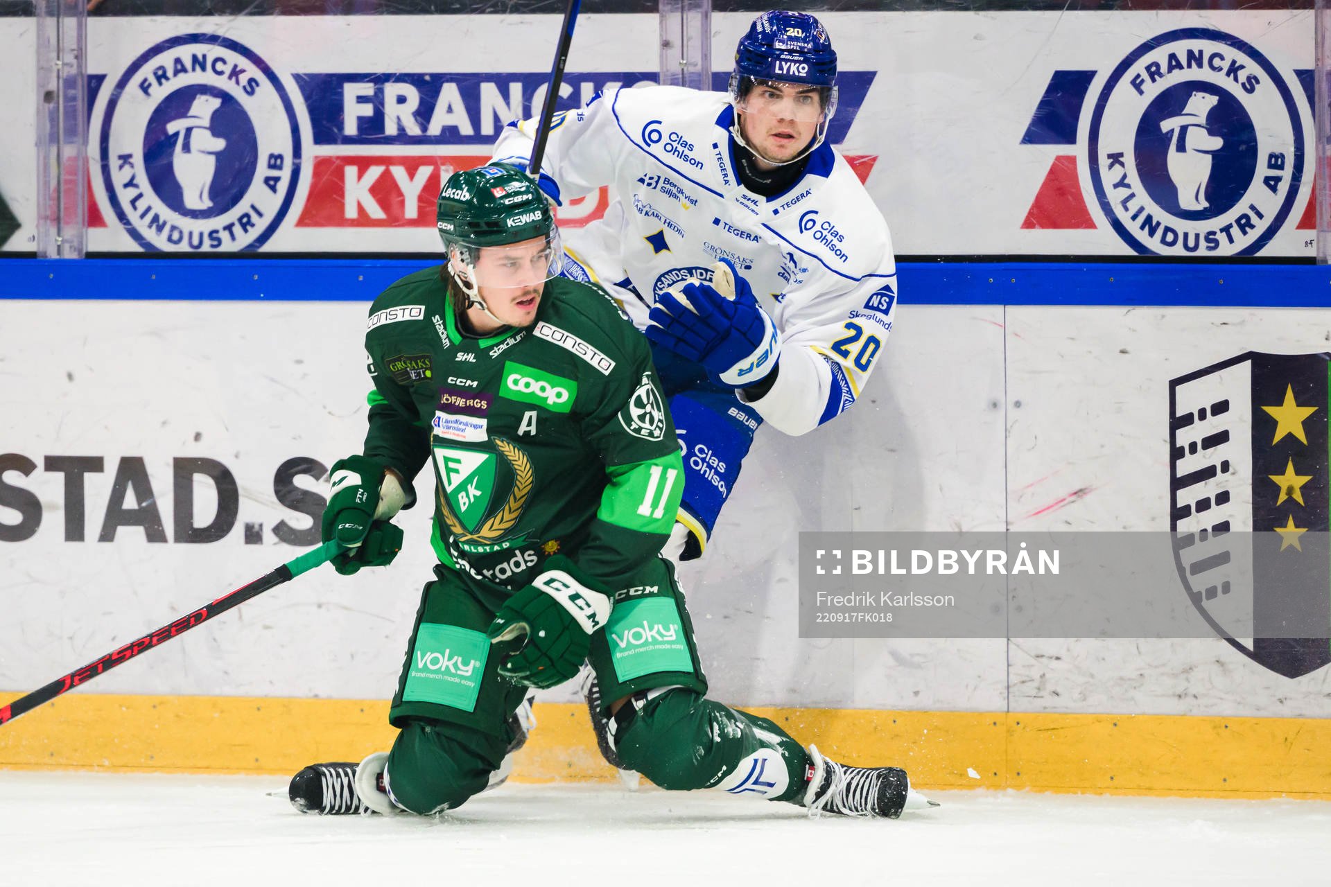 Färjestads Joakim Nygård och Leksands Lian Bichsel