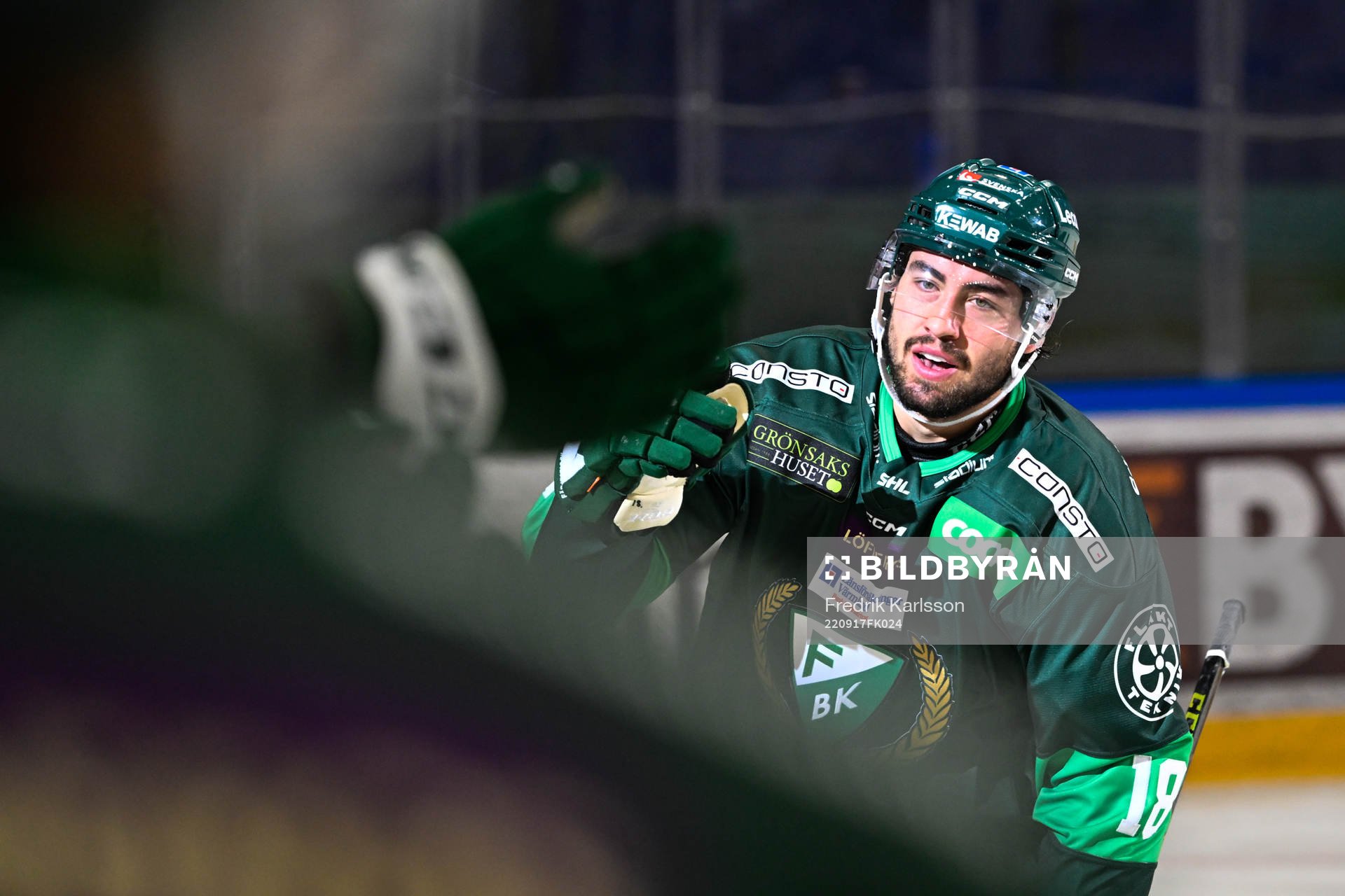 Färjestads Remi Elie jublar