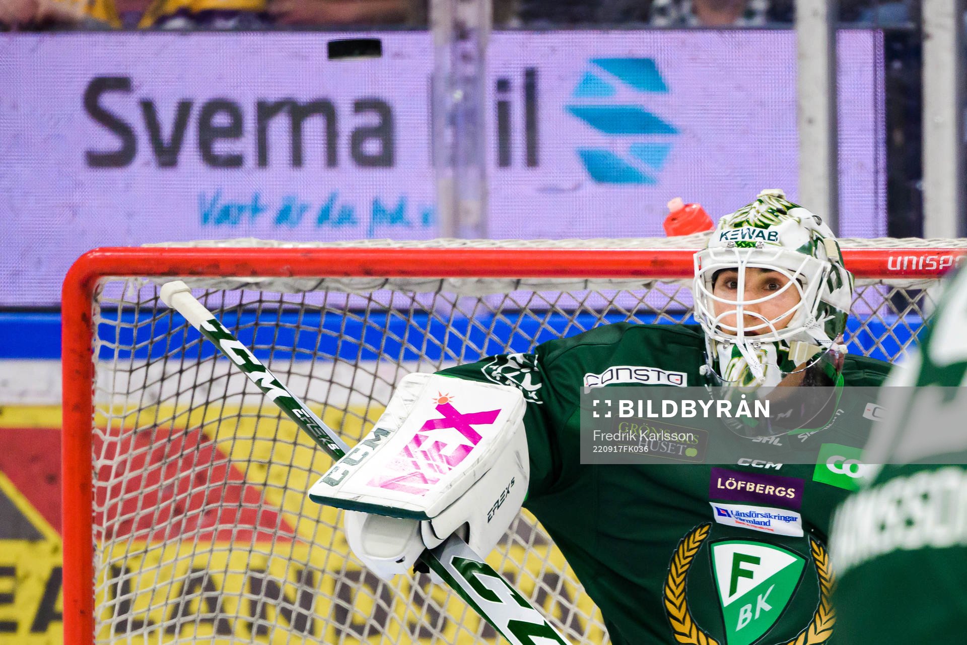Färjestads målvakt Matthew Tomkins