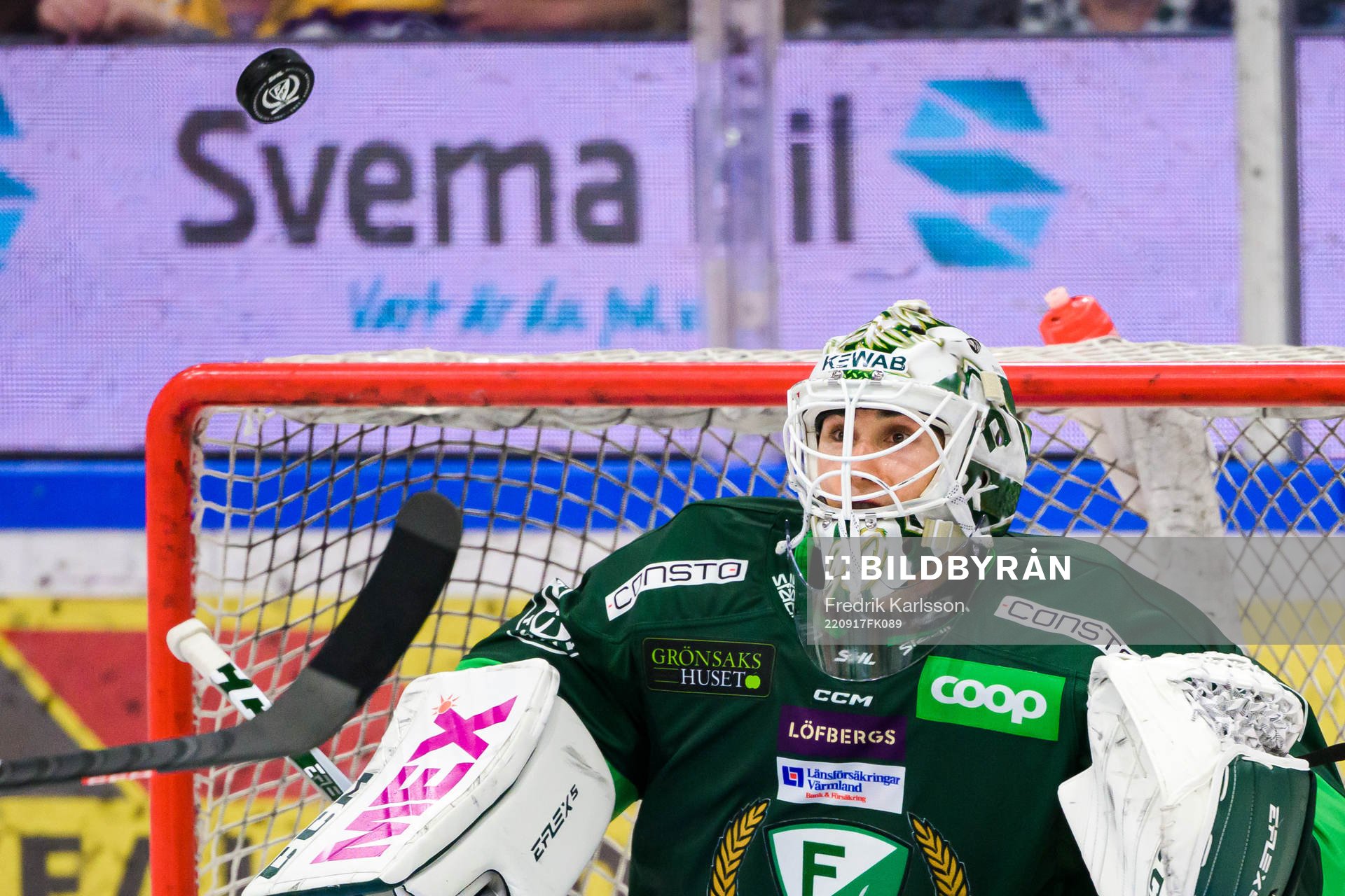 Färjestads målvakt Matthew Tomkins