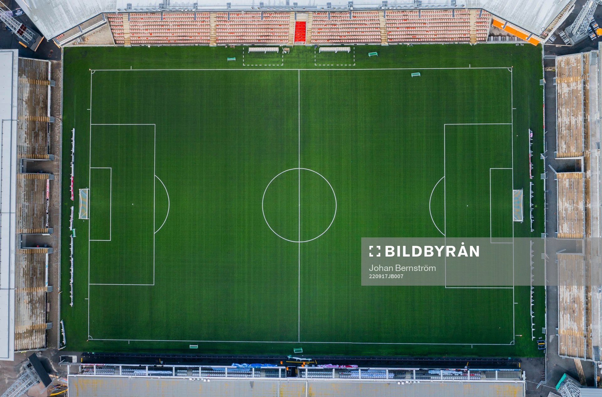 Drönarvy över Behrn Arena