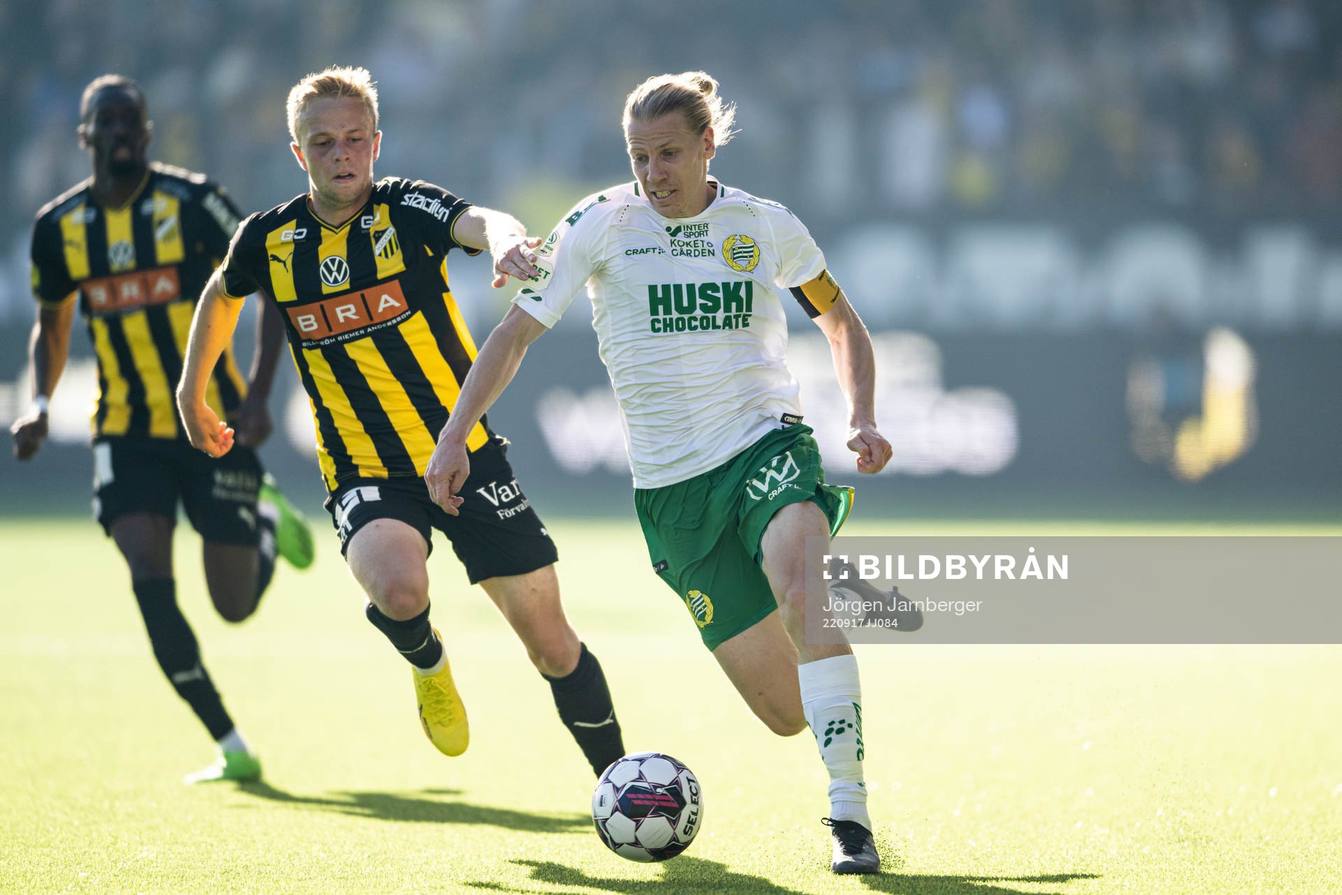 Häckens Tomas Olai Totland och Hammarbys Gustav Ludwigson