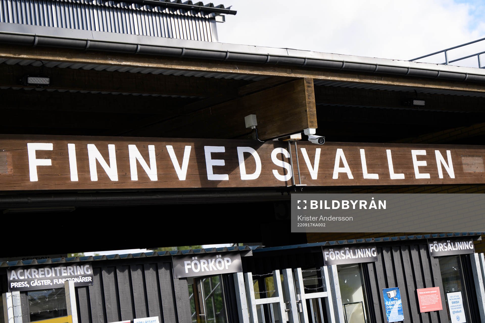 Finnvedsvallen före fotbollsmatchen i Allsvenskan mellan