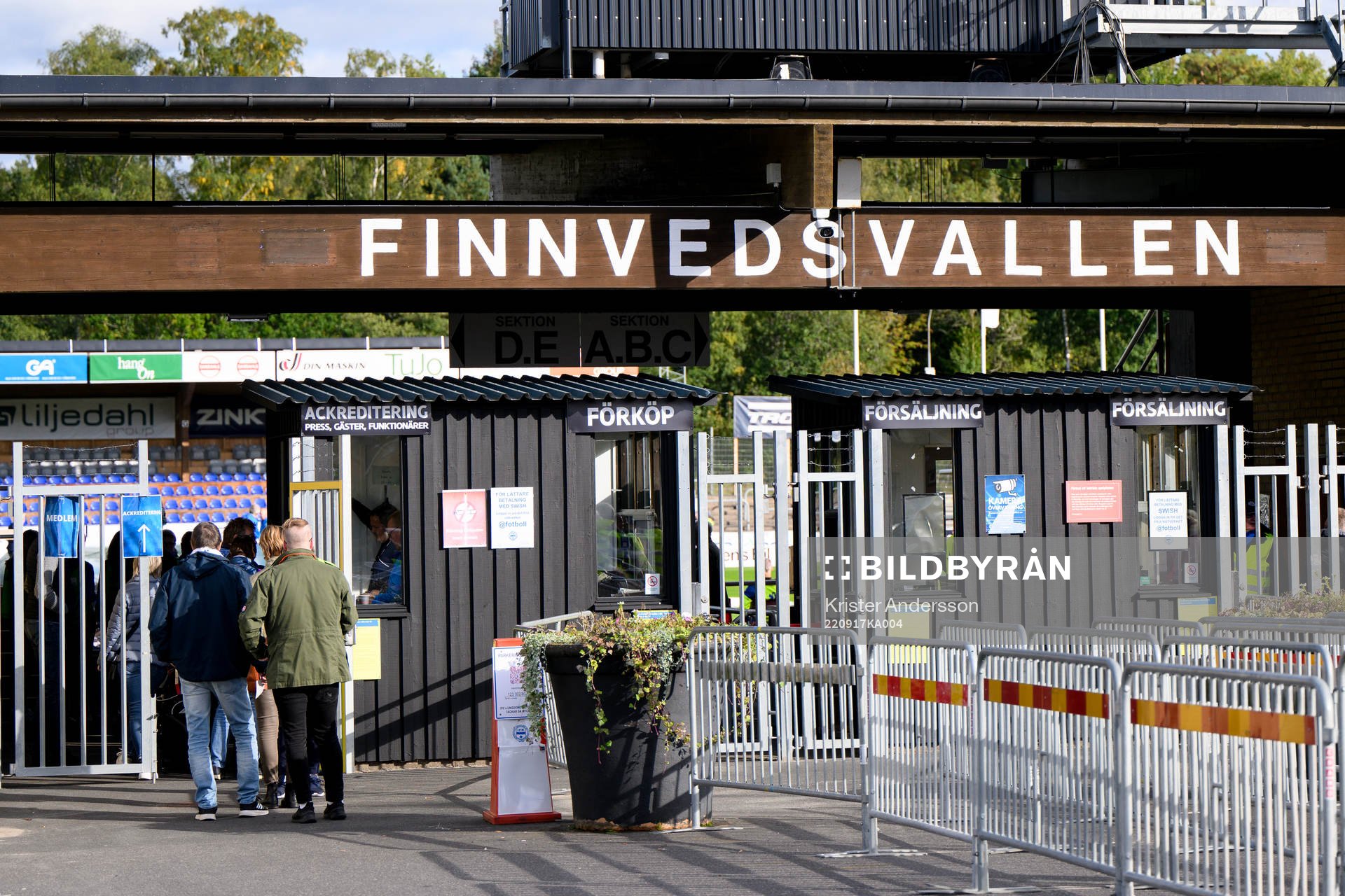 Finnvedsvallen före fotbollsmatchen i Allsvenskan mellan