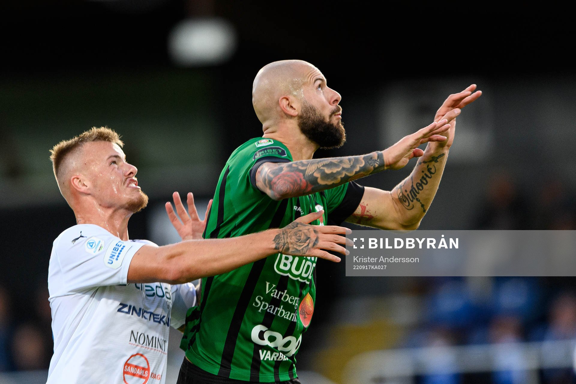 Värnamos Victor Eriksson och Varbergs Robin Simovic