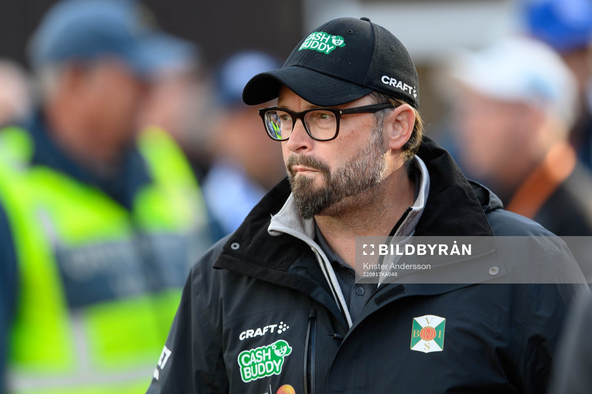 Varbergs tränare Joakim Persson före fotbollsmatchen i Allsvenskan mellan Värnamo och Varberg den 17 september 2022 i Värnamo. 
