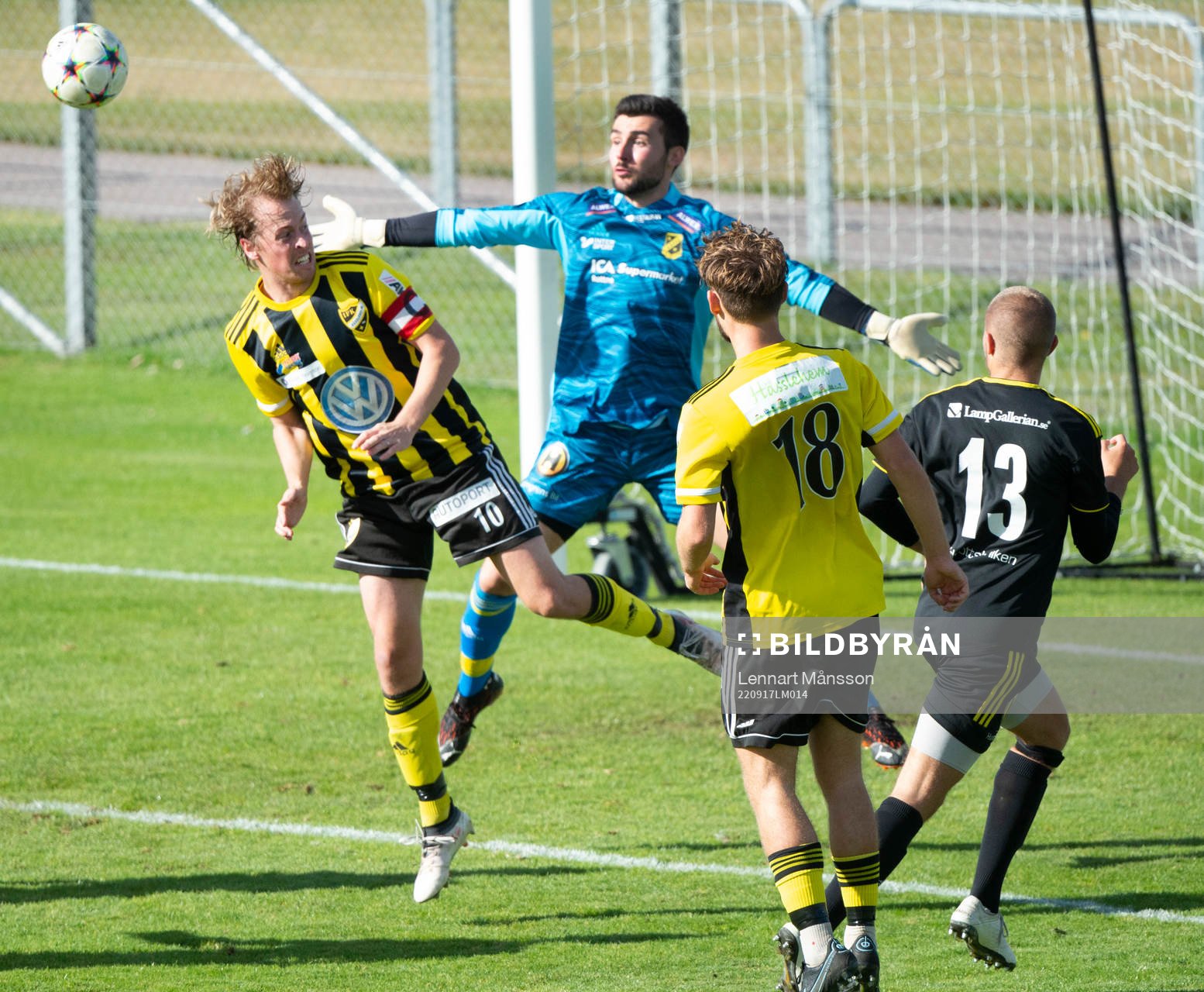 IFK Hässleholms Robin Strömberg i matchen i div. 2 mellan