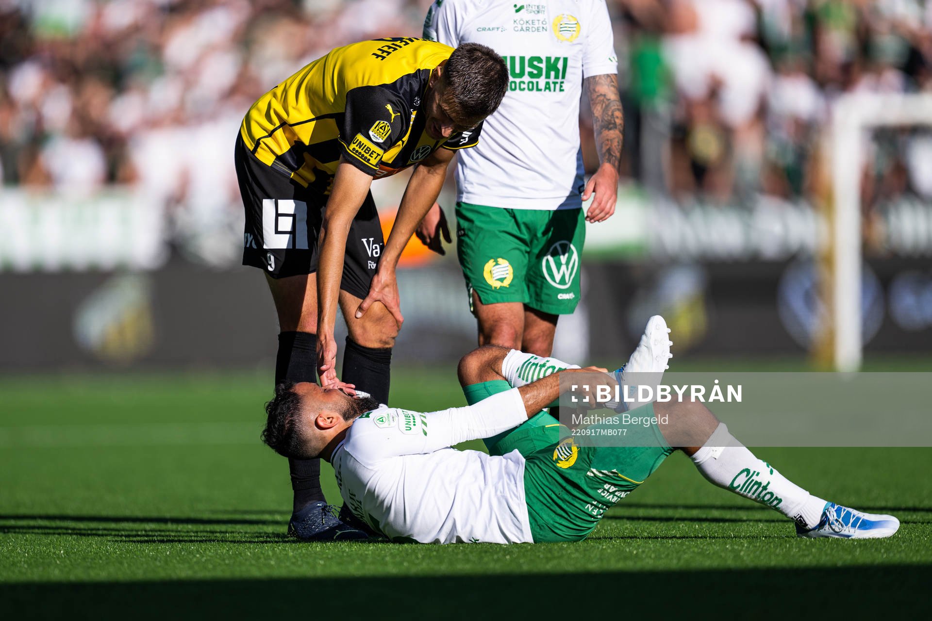 Häckens Alexander Jeremejeff reagerar mot Hammarbys