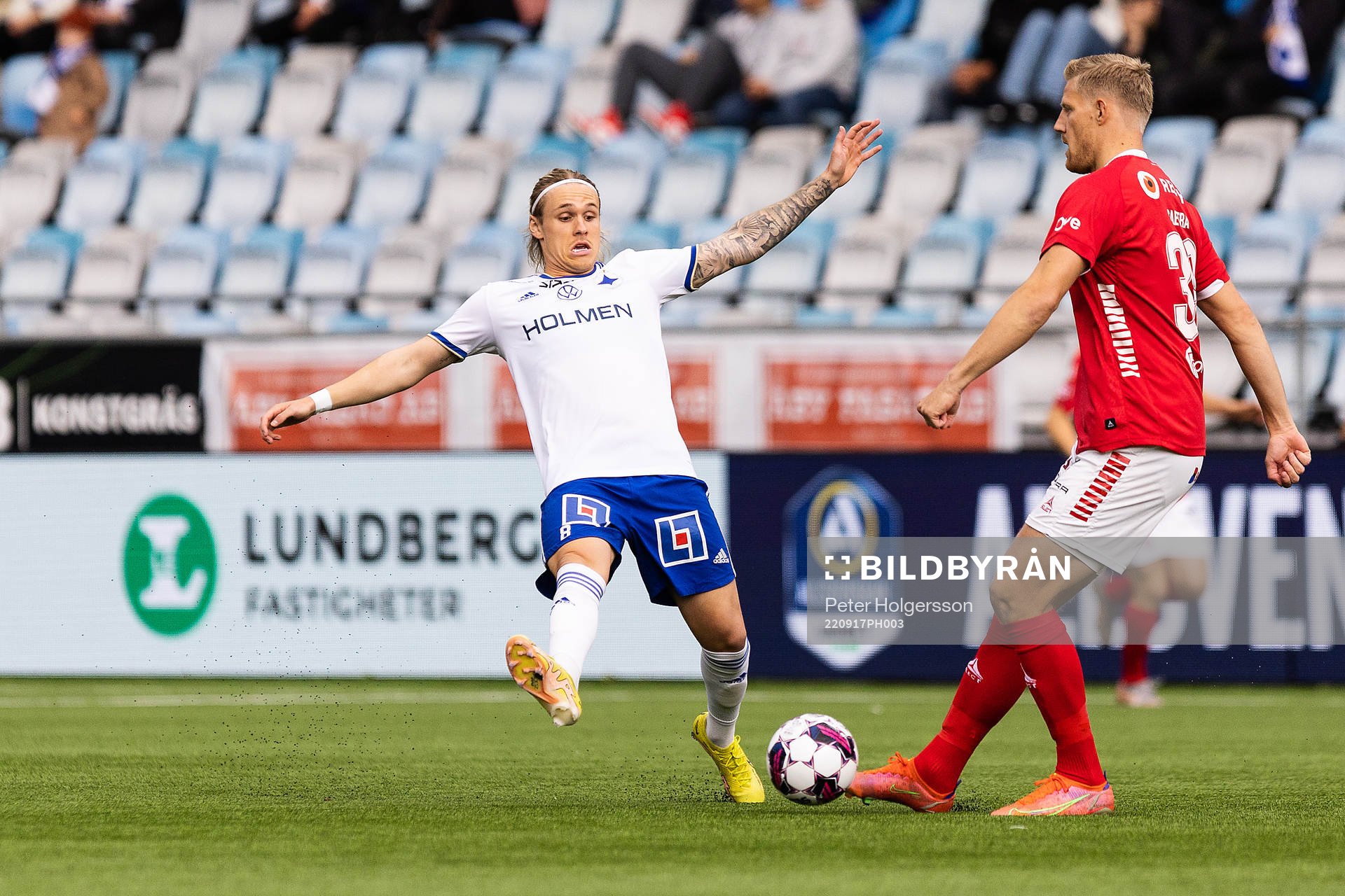 IFK Norrköpings Arnor Sigurdsson och Kalmars Lars Sætra