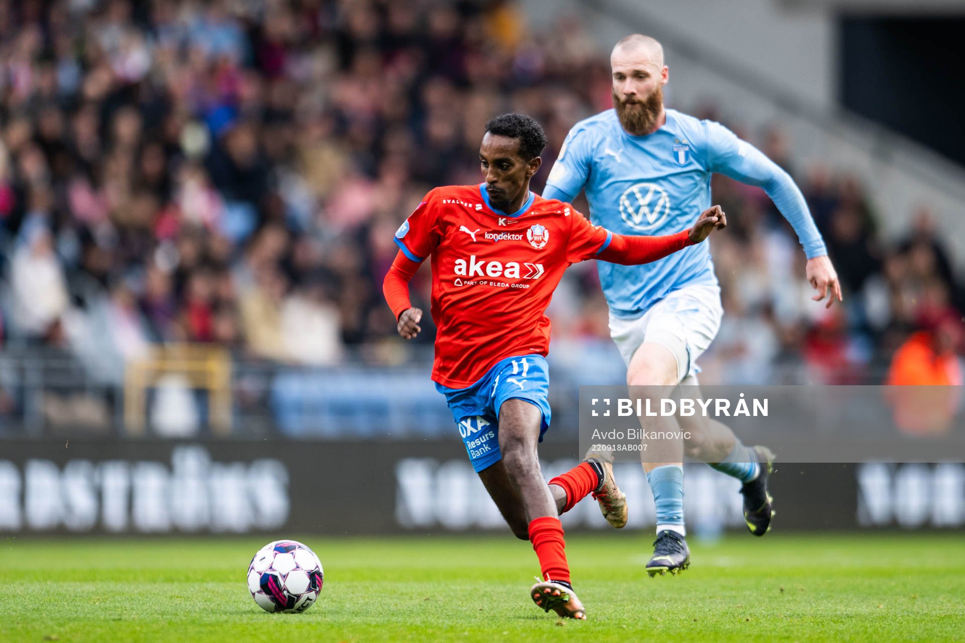 Helsingborgs Taha Ali och Malmö FFs Jo Inge Berget