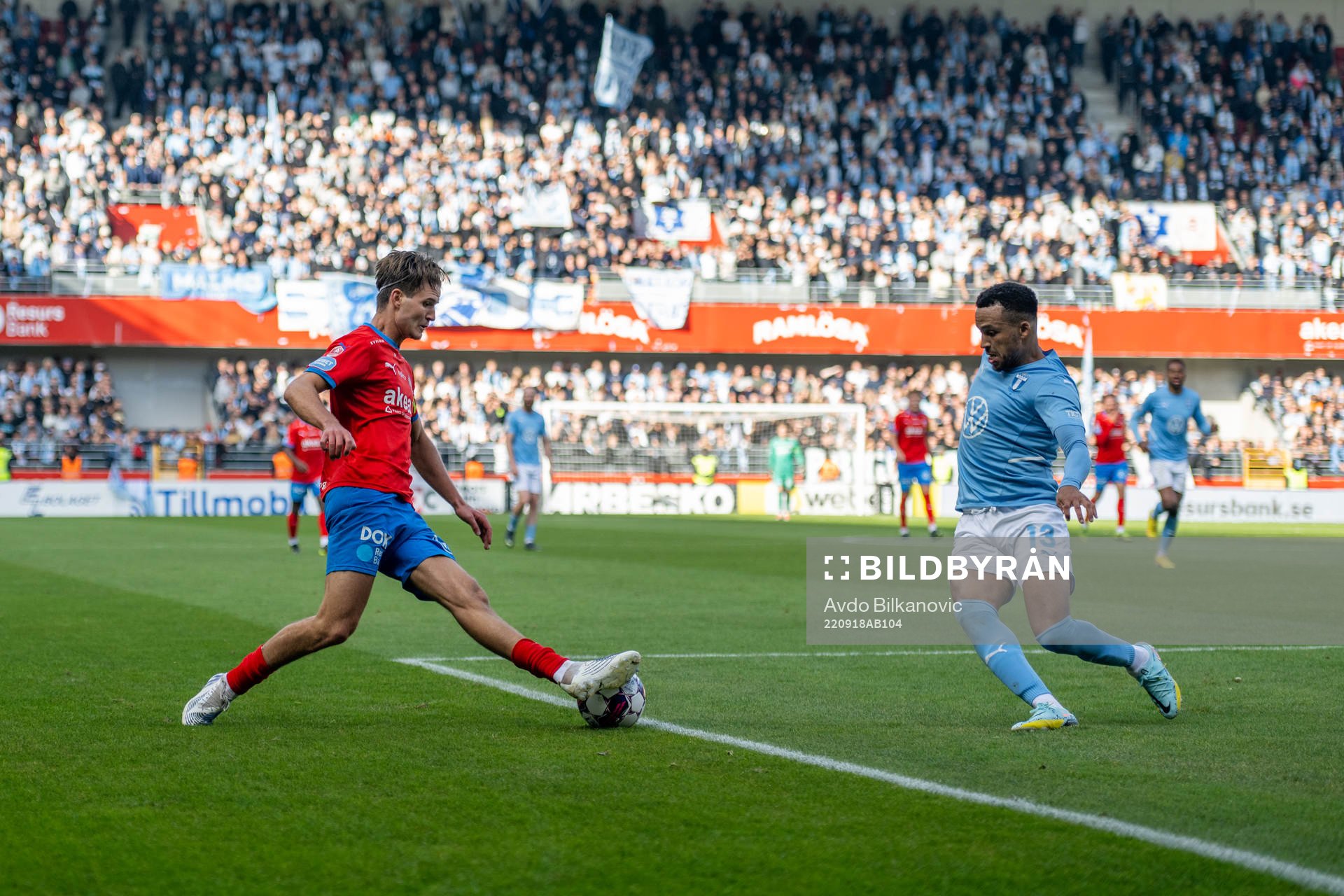 Helsingborgs Wilhelm Loeper och Malmö FFs Martin Olsson