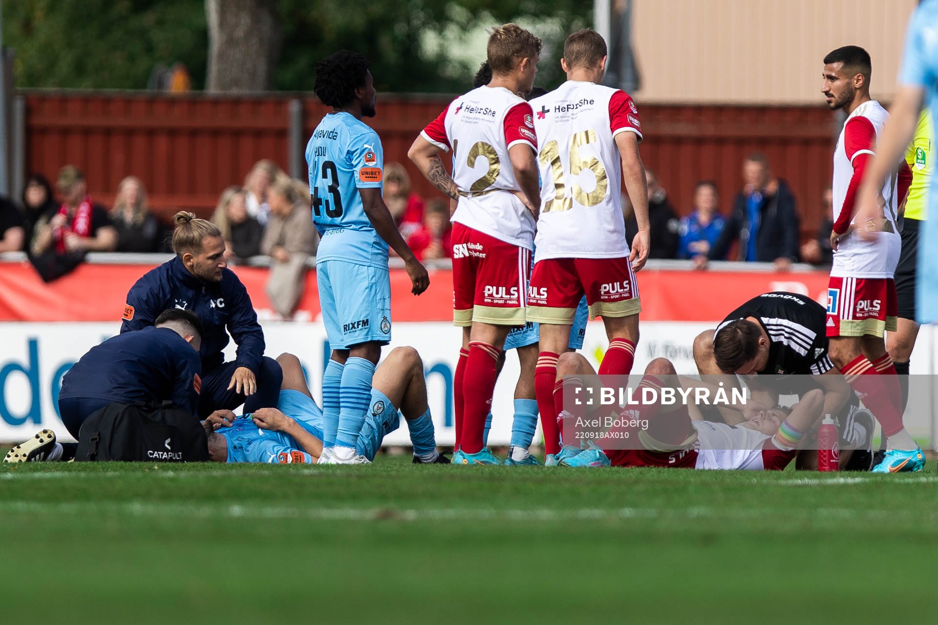 under fotbollsmatchen i Superettan mellan Skövde AIK och