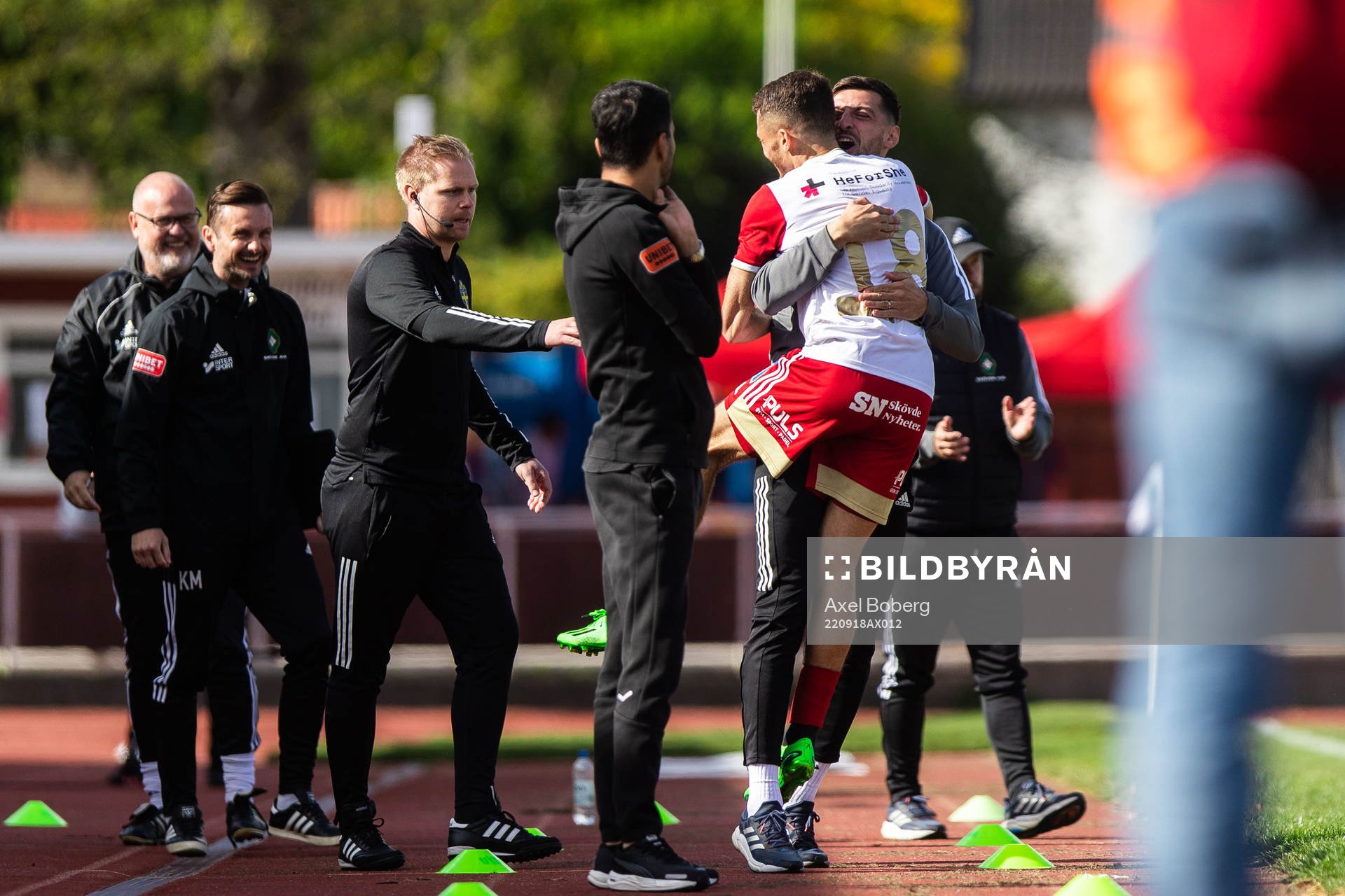 Skövde AIKs Yoann Fellrath jublar