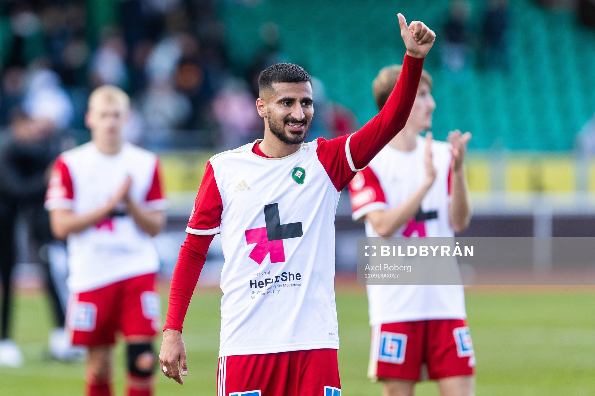 Skövde AIKs Elmar Abraham jublar