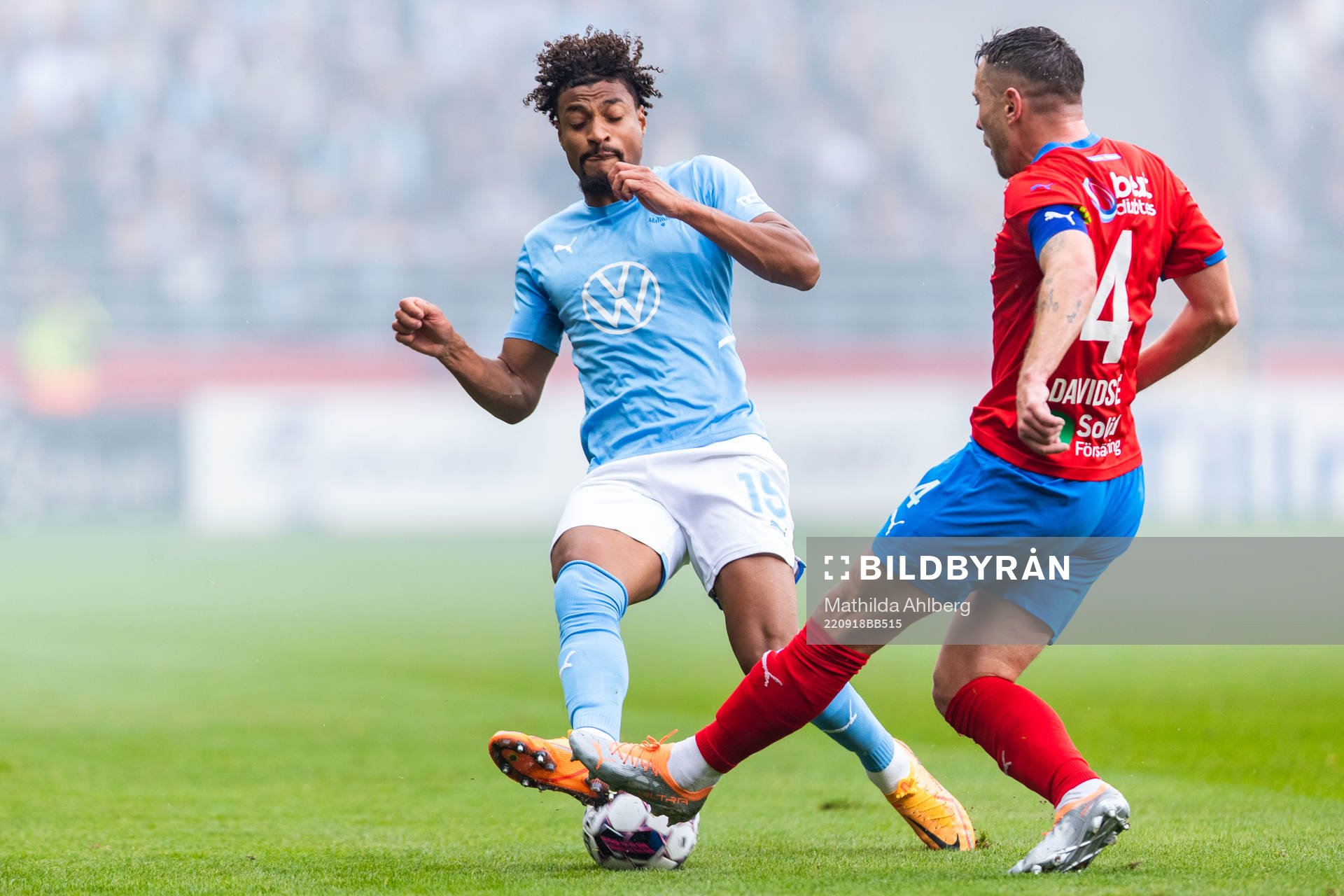 Malmö FFs Joseph Ceesay och Helsingborgs Viljormur Davidsen