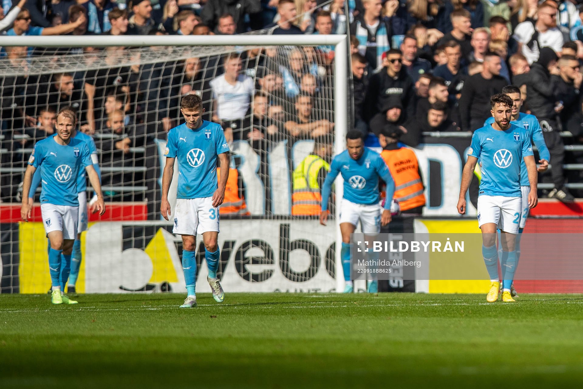 Malmö FFs Oscar Lewicki, Patriot Sejdiu, Martin Olsson och