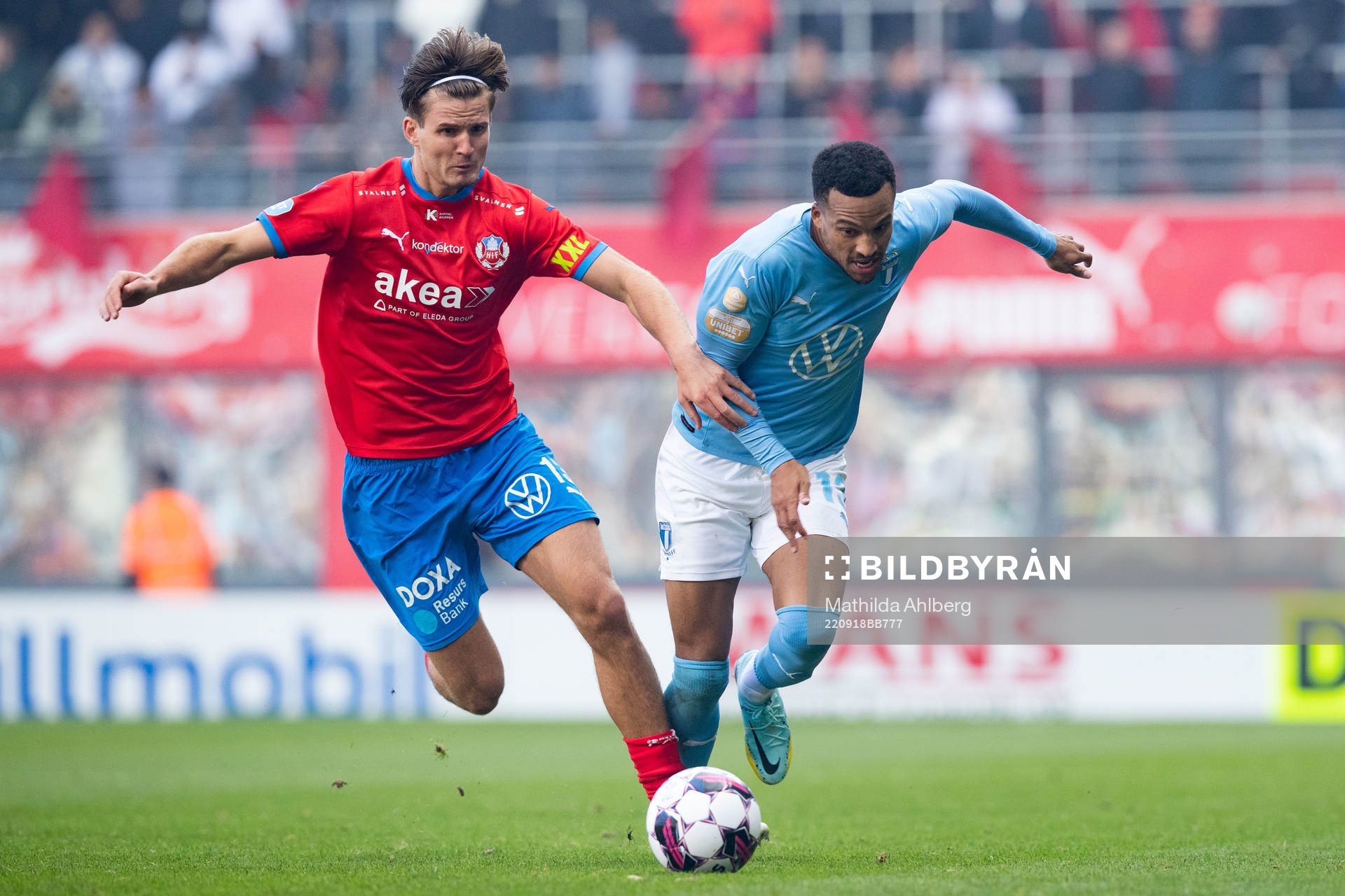 Helsingborgs Wilhelm Loeper och Malmö FFs Martin Olsson