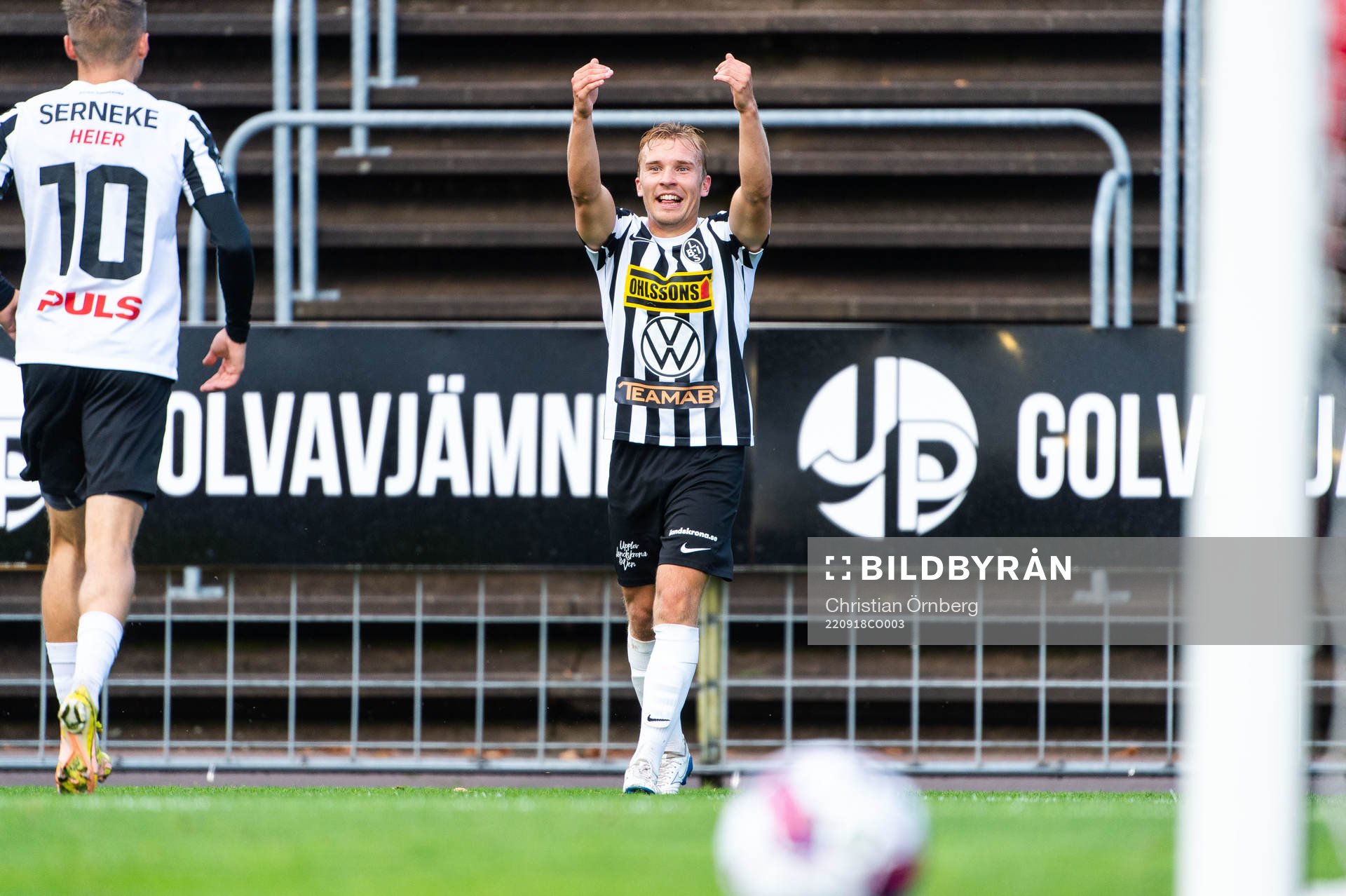 Landskronas Edvin Dahlqvist jublar