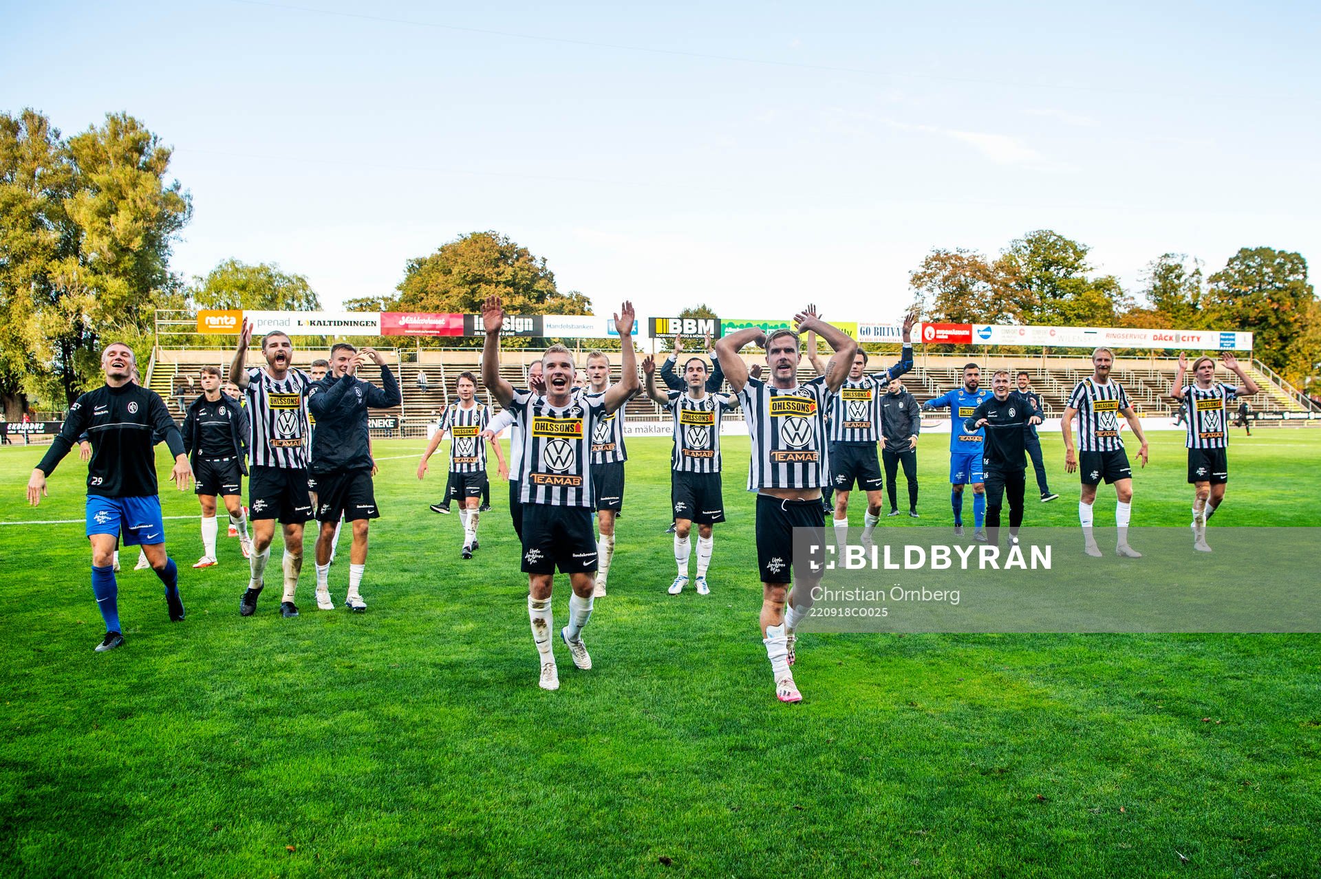 Landskronas spelare jublar
