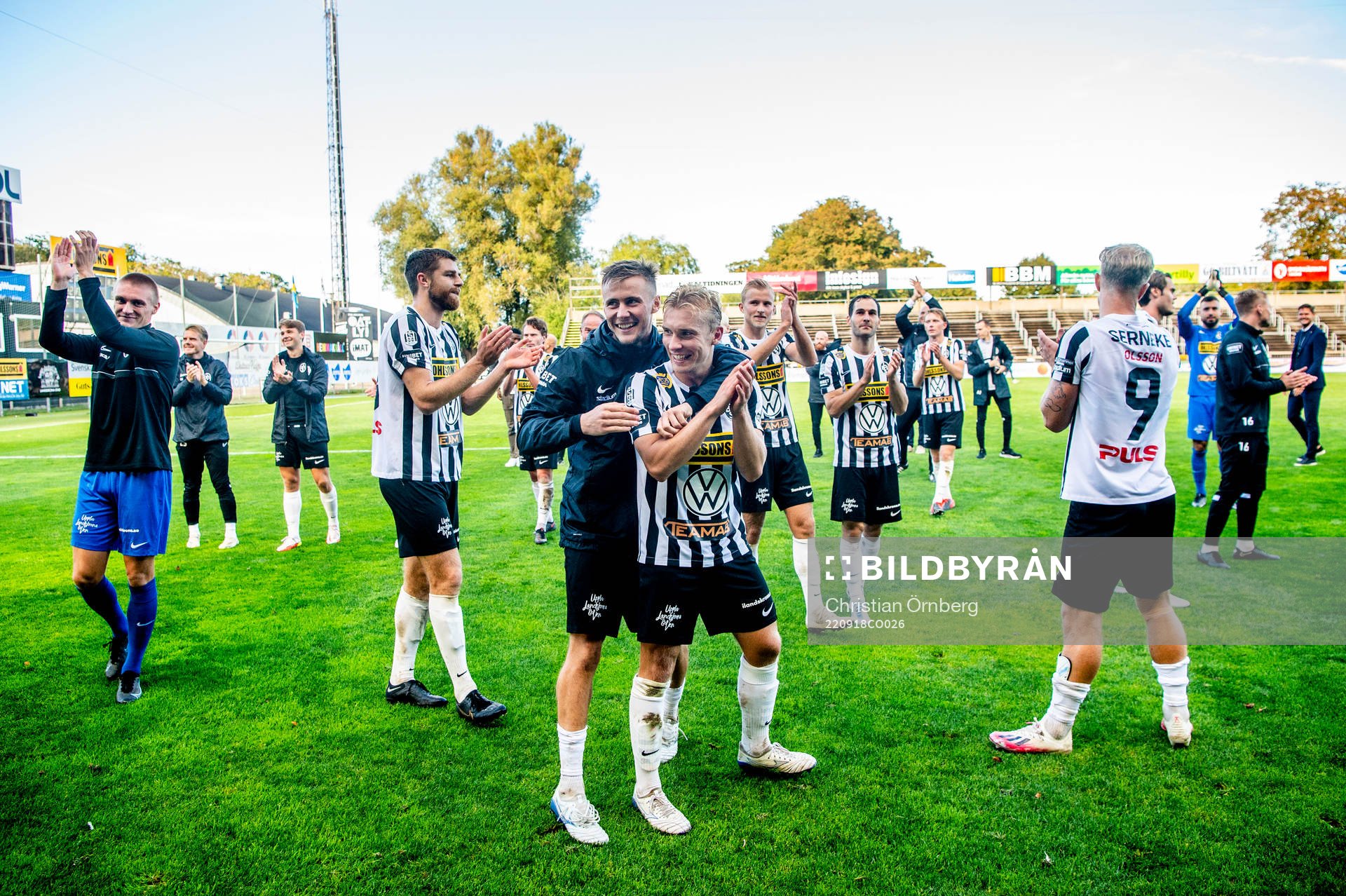 Landskronas spelare jublar