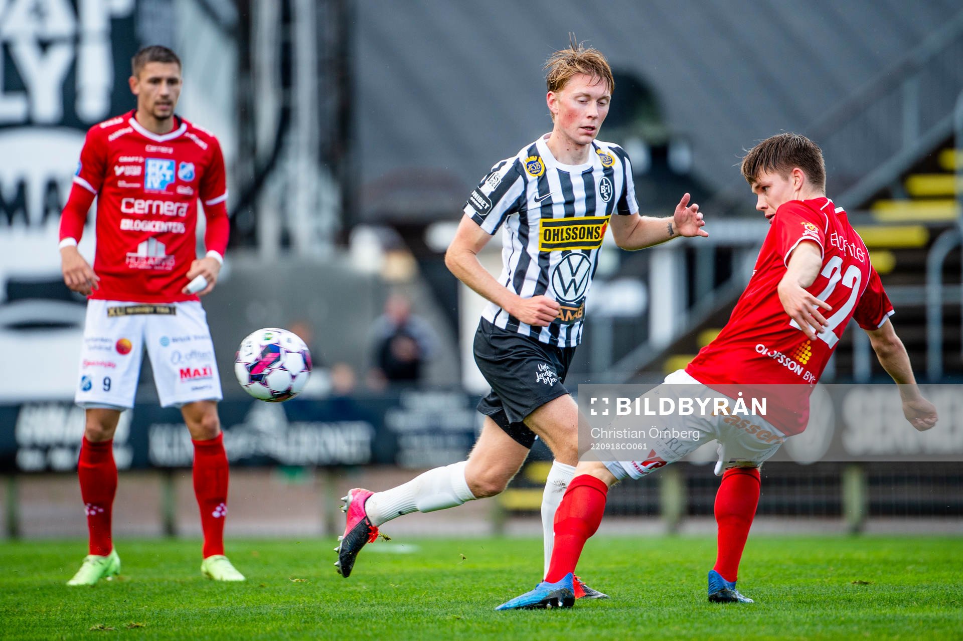 Landskronas Adam Egnell mot Norrbys Gustav Berggren