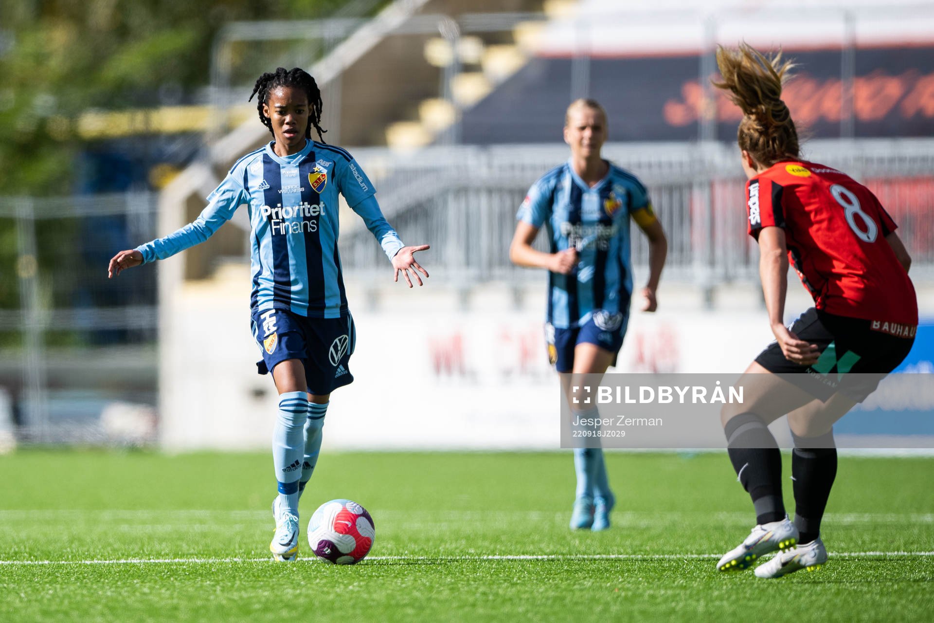 Djurgårdens Linda Maserame Motlhalo och Brommapojkarnas
