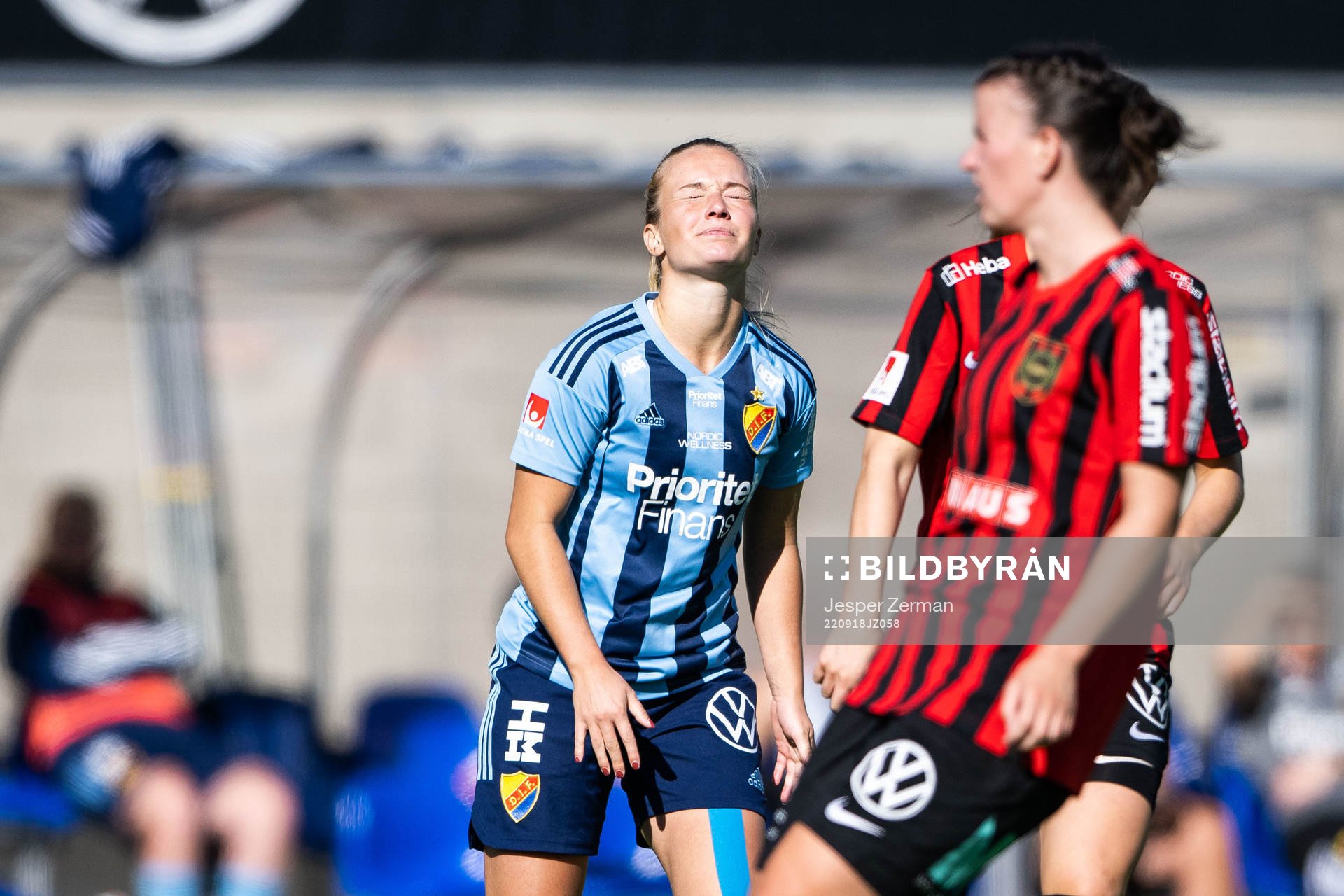 Djurgårdens Tove Almqvist deppar
