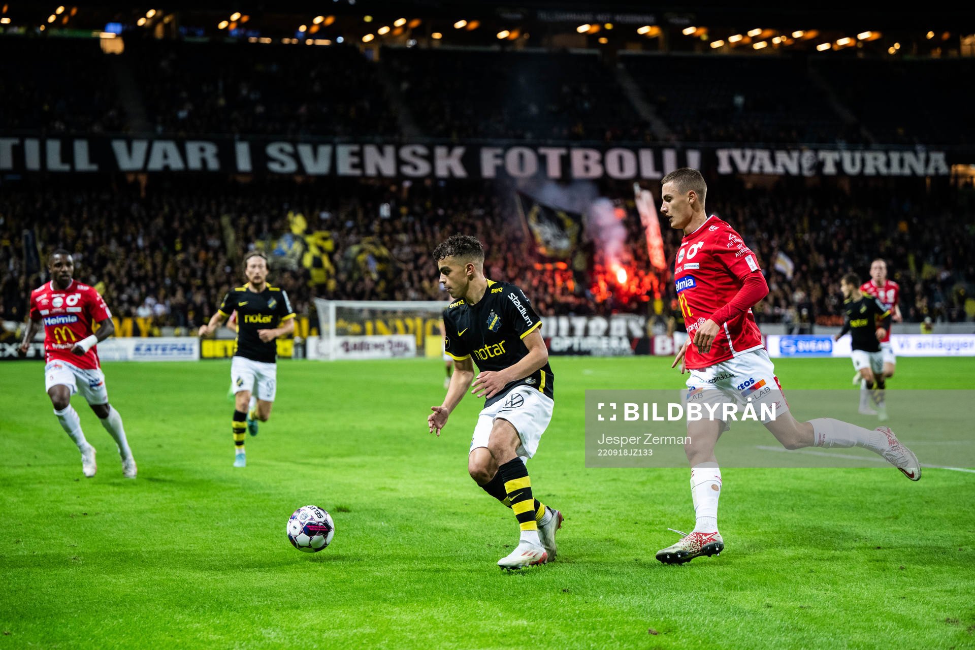 AIKs Yasin Ayari och Degerfors Gustaf Lagerbielke