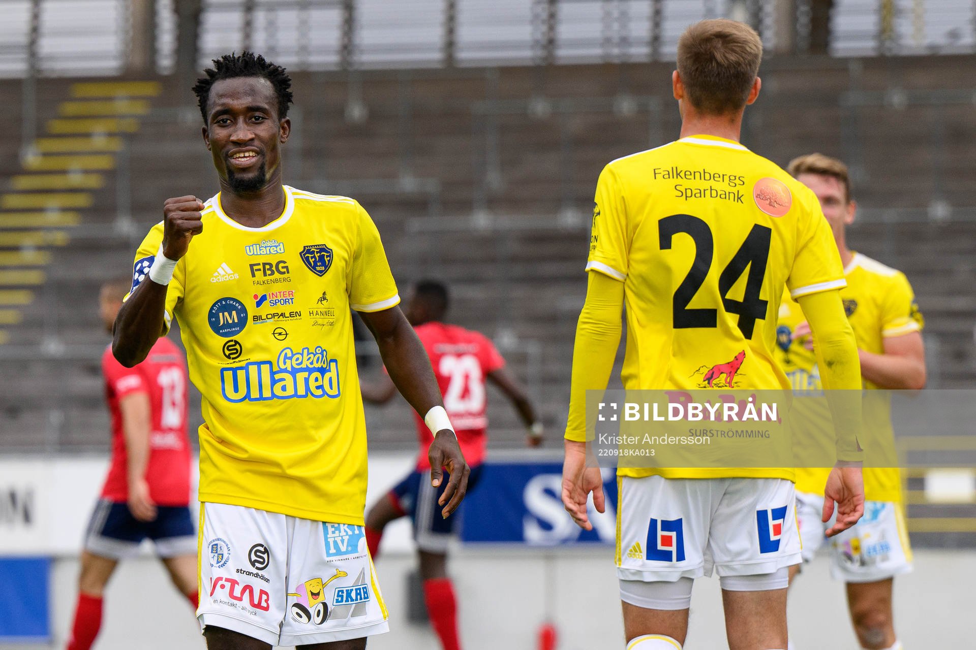 Falkenbergs Godwin Aguda jublar