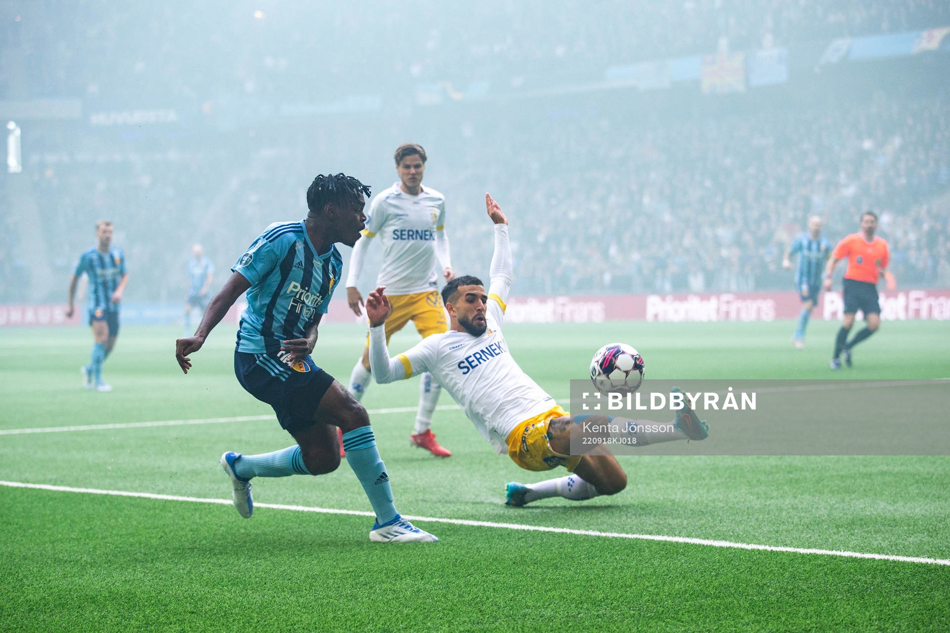 Djurgårdens Joel Asoro och IFK Göteborgs Alai Hussain