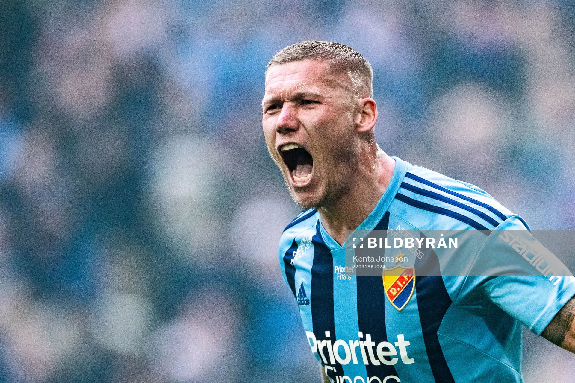 Djurgårdens Victor Edvardsen jublar