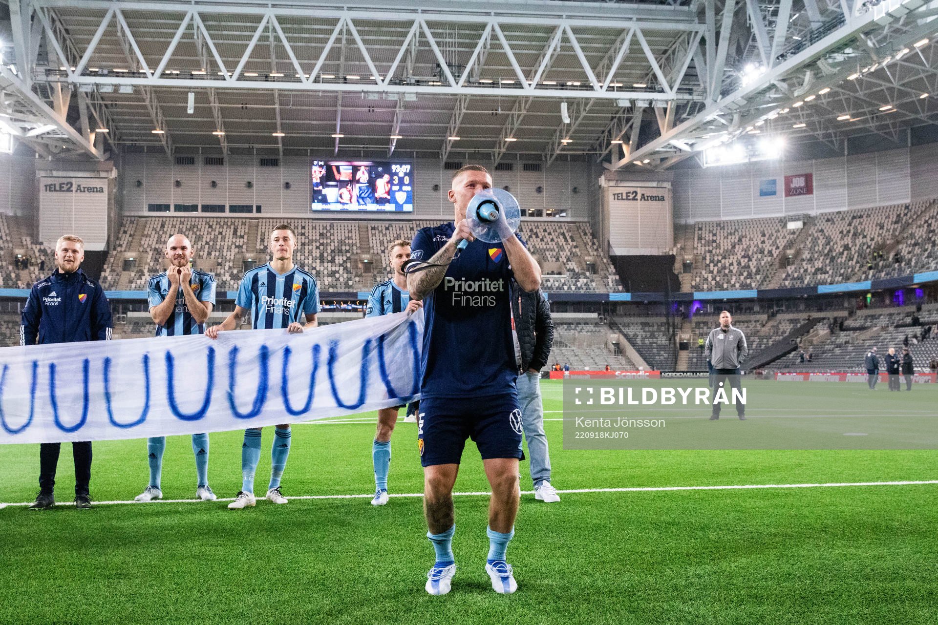 Djurgårdens Victor Edvardsen jublar