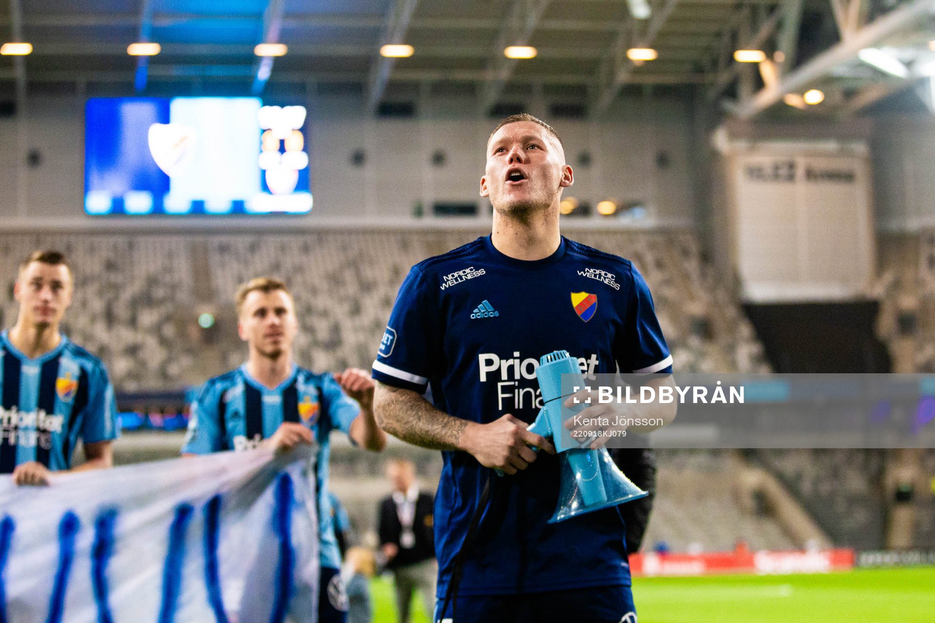 Djurgårdens Victor Edvardsen jublar