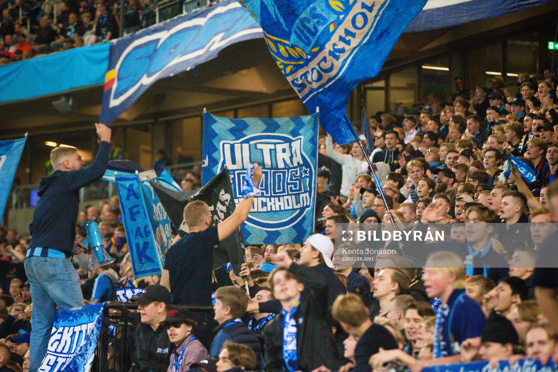 Djurgårdens supportrar jublar