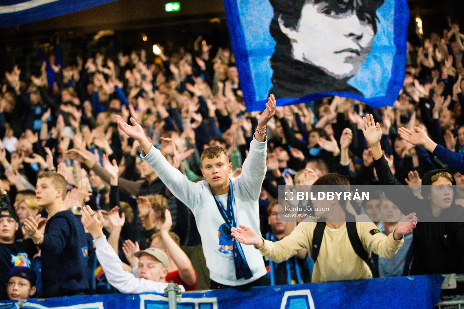 Djurgårdens supportrar jublar