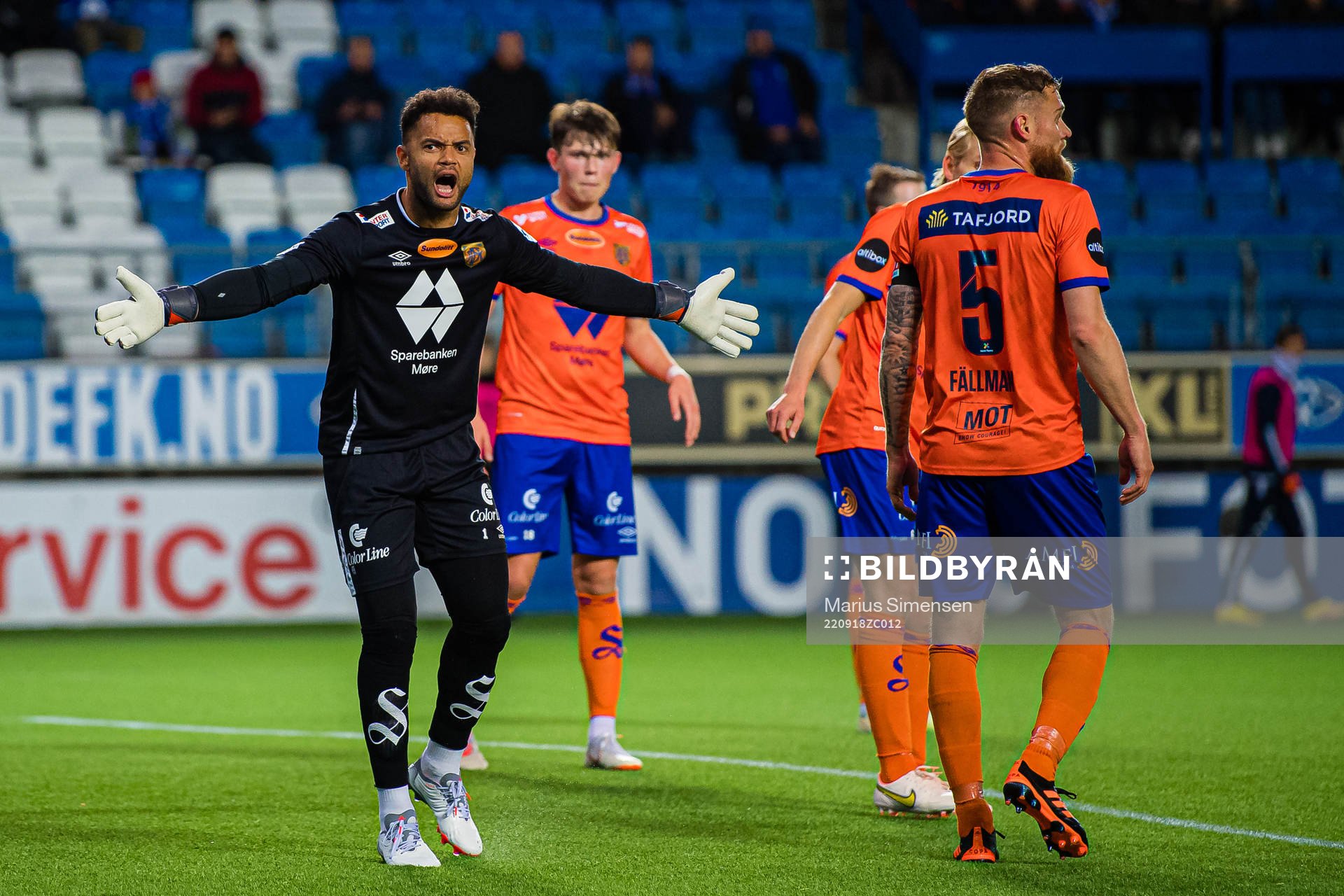 Sten Michael Grytebust of Aalesund looks dejected
