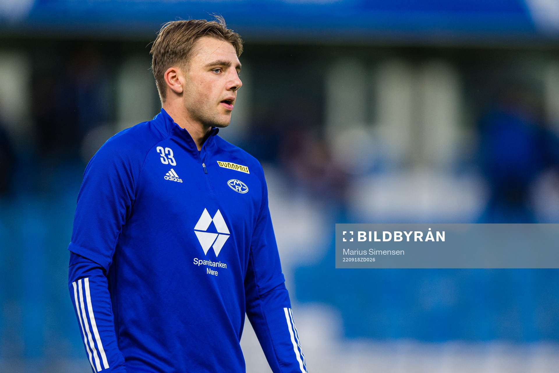 Niklas Ødegård of Molde ahead of the Eliteserien match between Molde and Aalesund on September 18, 2022 in Molde.