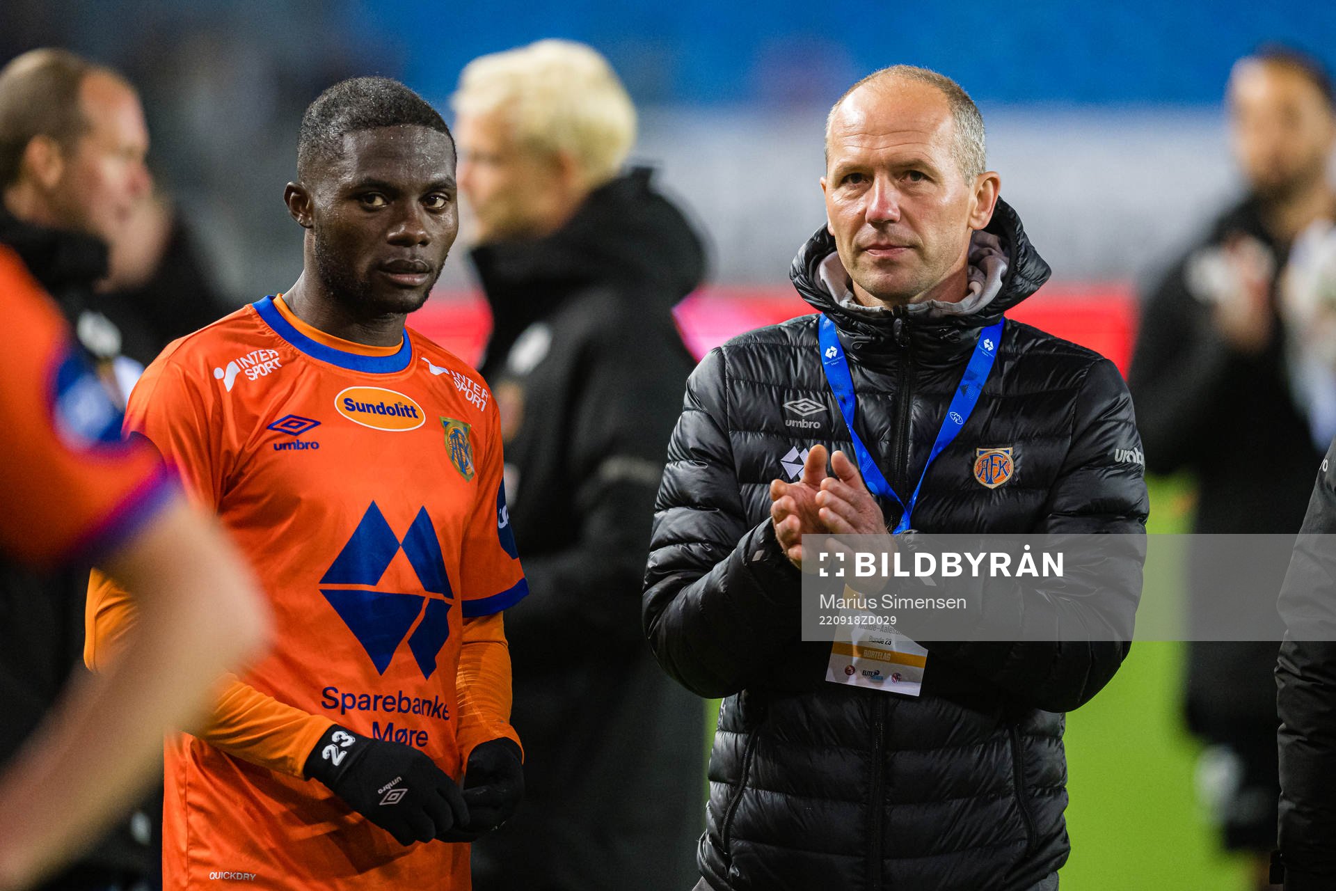 Gilbert Koomson of Aalesund and Bjørn Erik Melland, sports