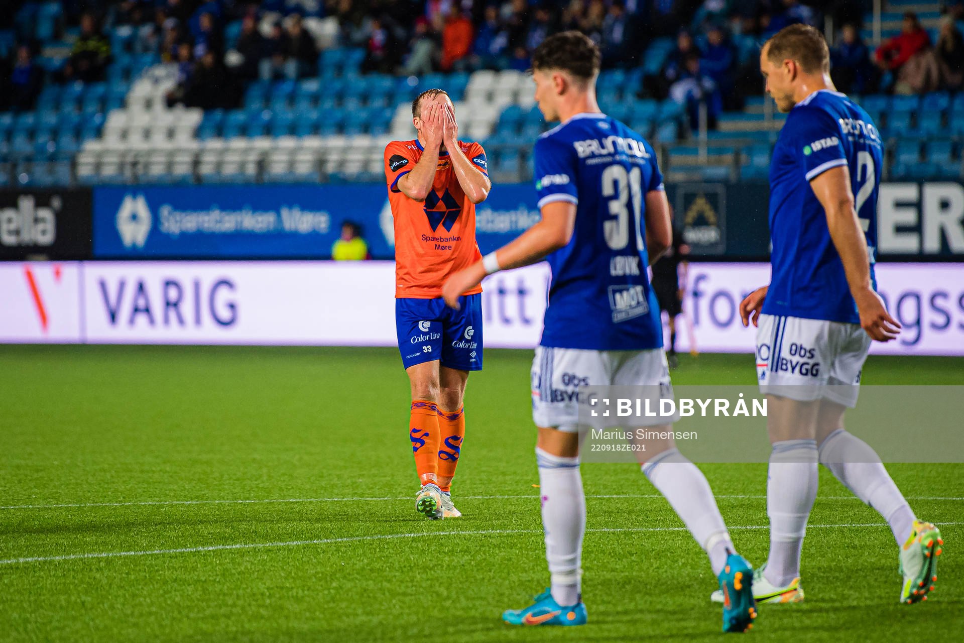 Simen Rafn of Aalesund looks dejected