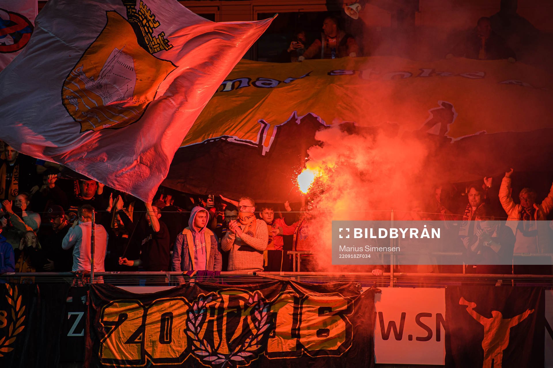 Spectators in the stands